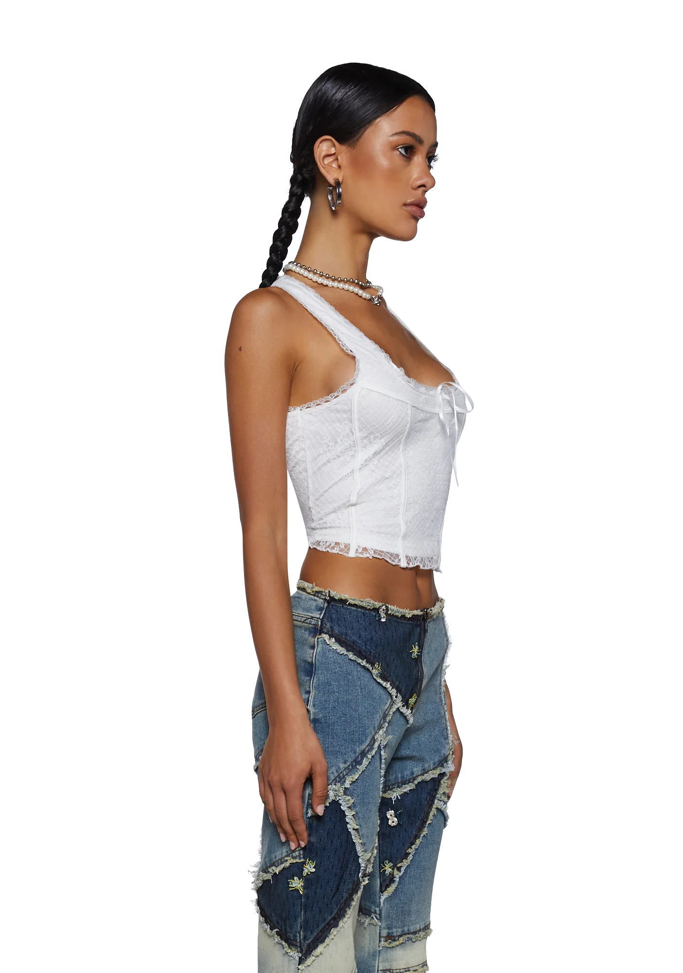 Delay Your Departure Corset Top - White - Image 3