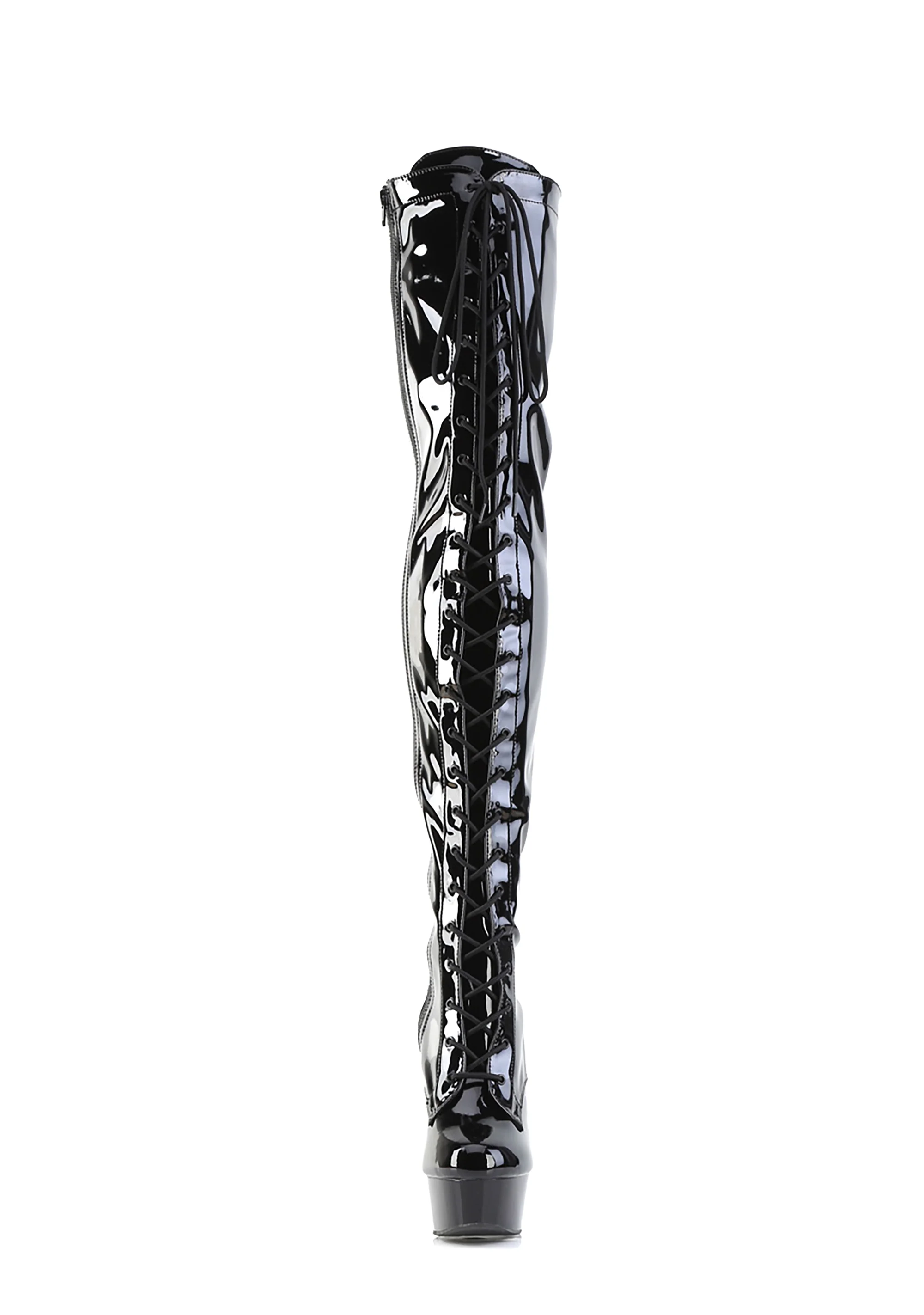 Delight-3019 Platform Thigh High Boots-Black - Image 2