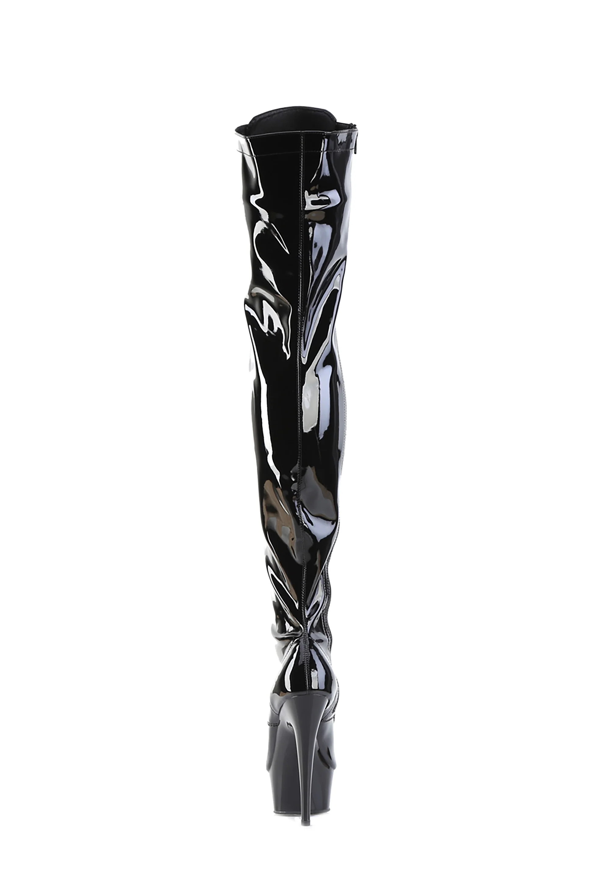 Delight-3019 Platform Thigh High Boots-Black - Image 4