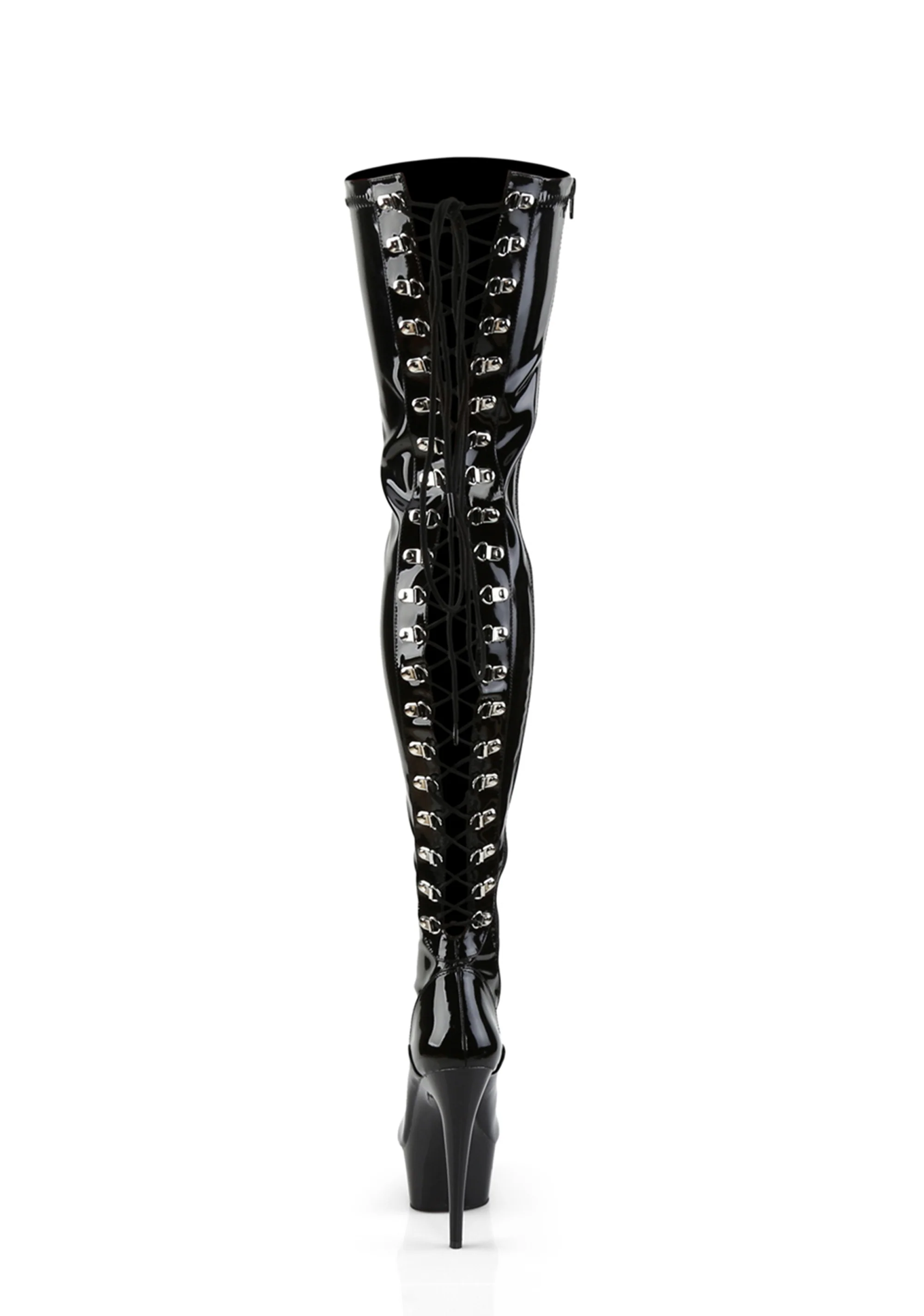 Delight-3063 Platform Thigh High Boots-Black - Image 4