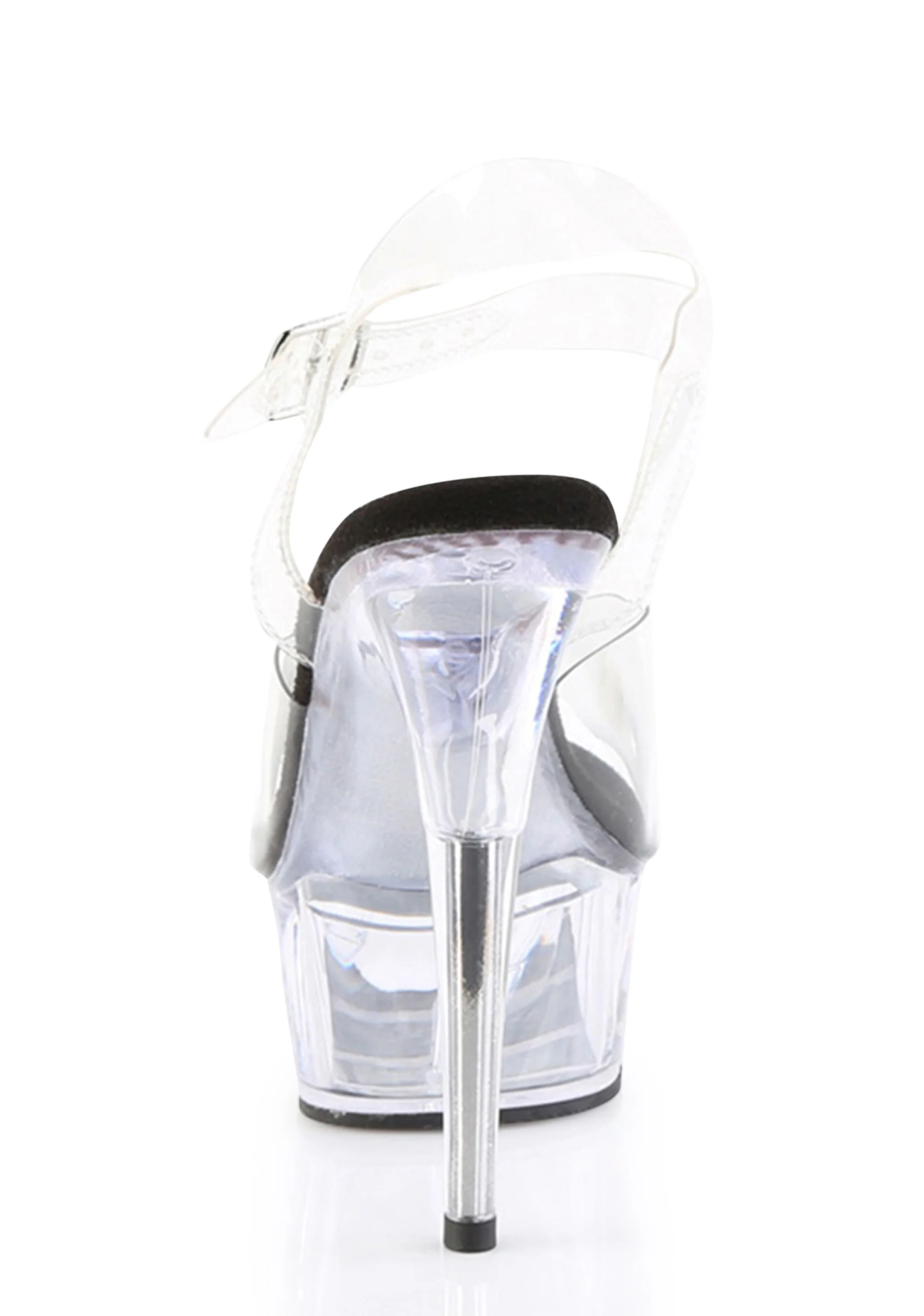 Delight-608 Platform Ankle Strap Sandals-Clear - Image 4