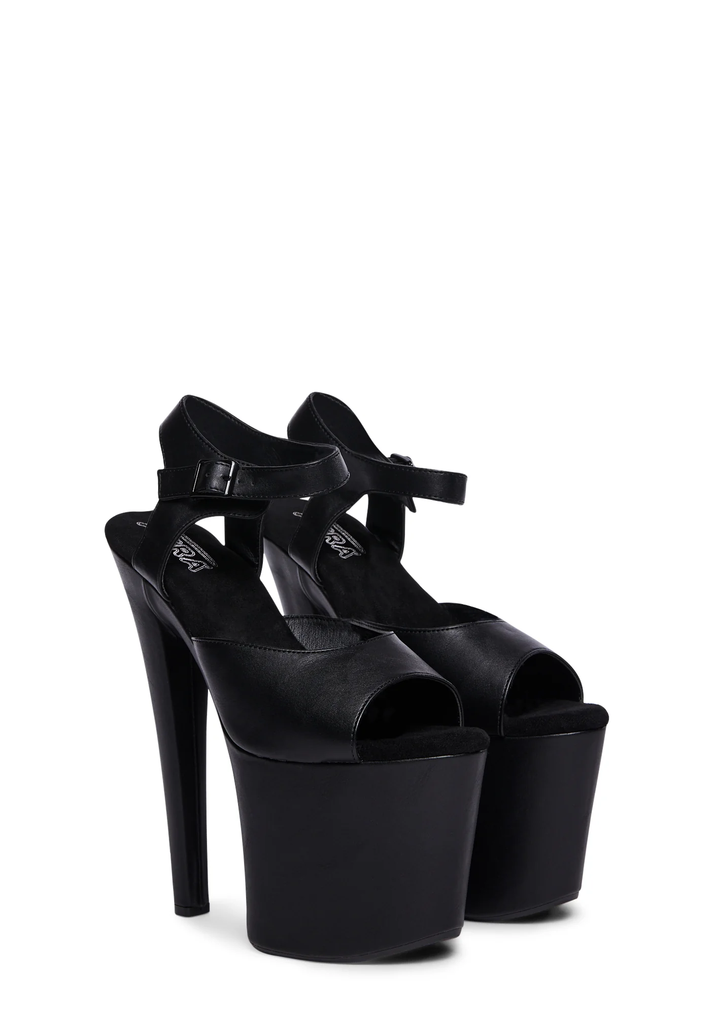 Demi 7.5 Platform Heels - Black - Image 3