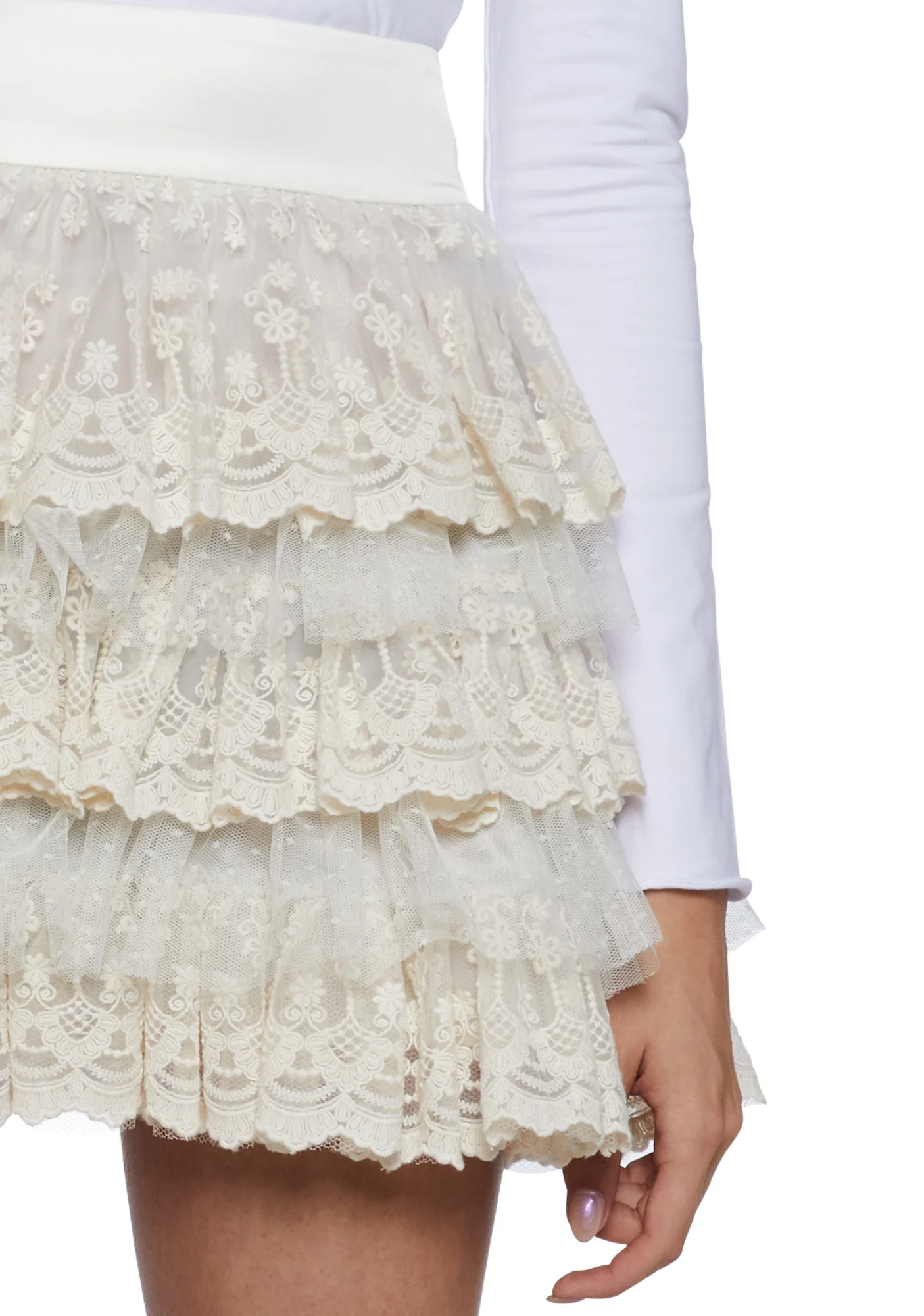 Demure Cascades Mini Skirt - Image 5
