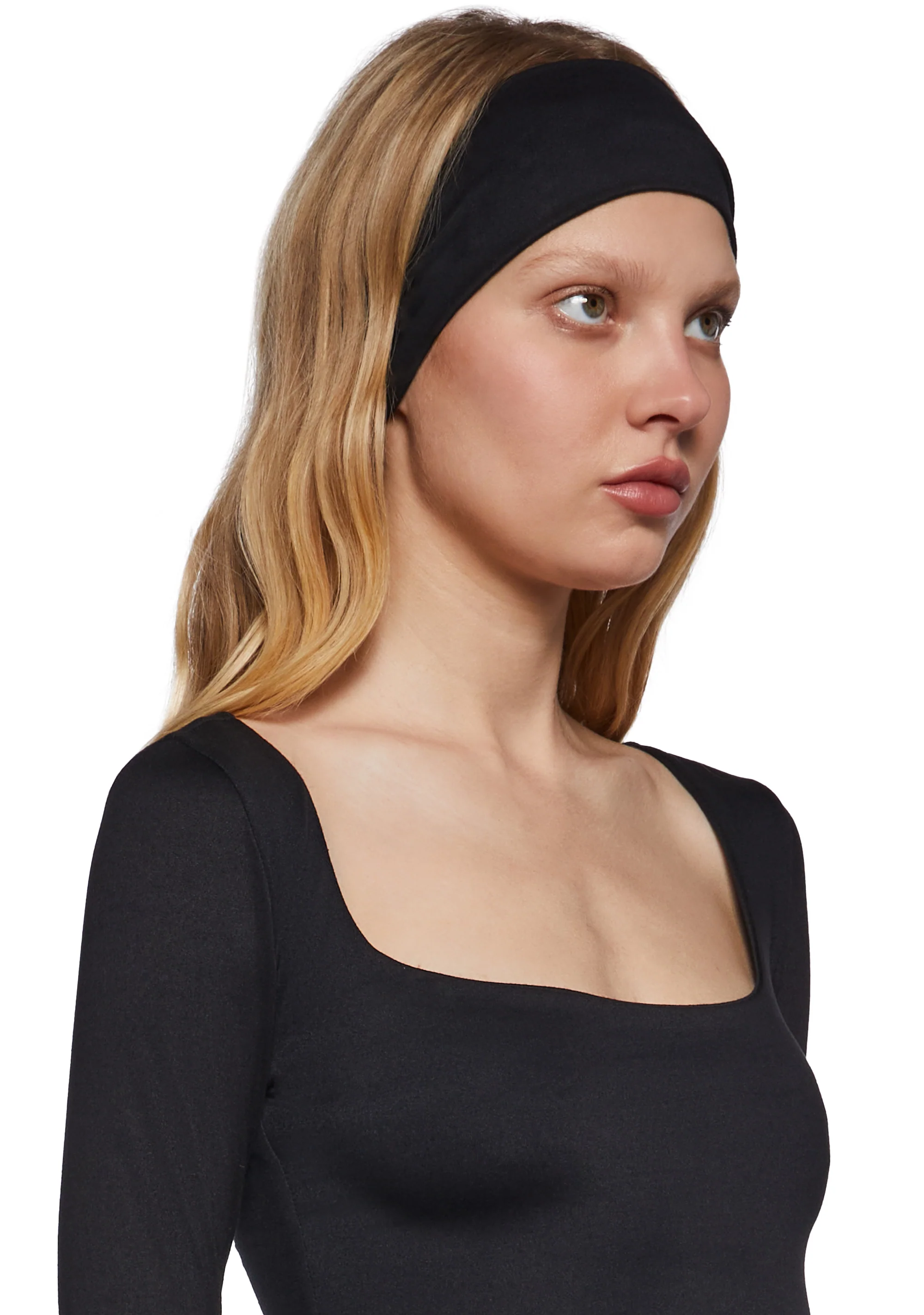 Demure Stare Top With Headband - Black - Image 5