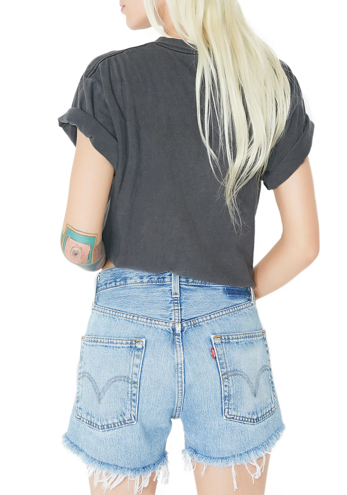 Denim Lace-Up Shorts - Image 4