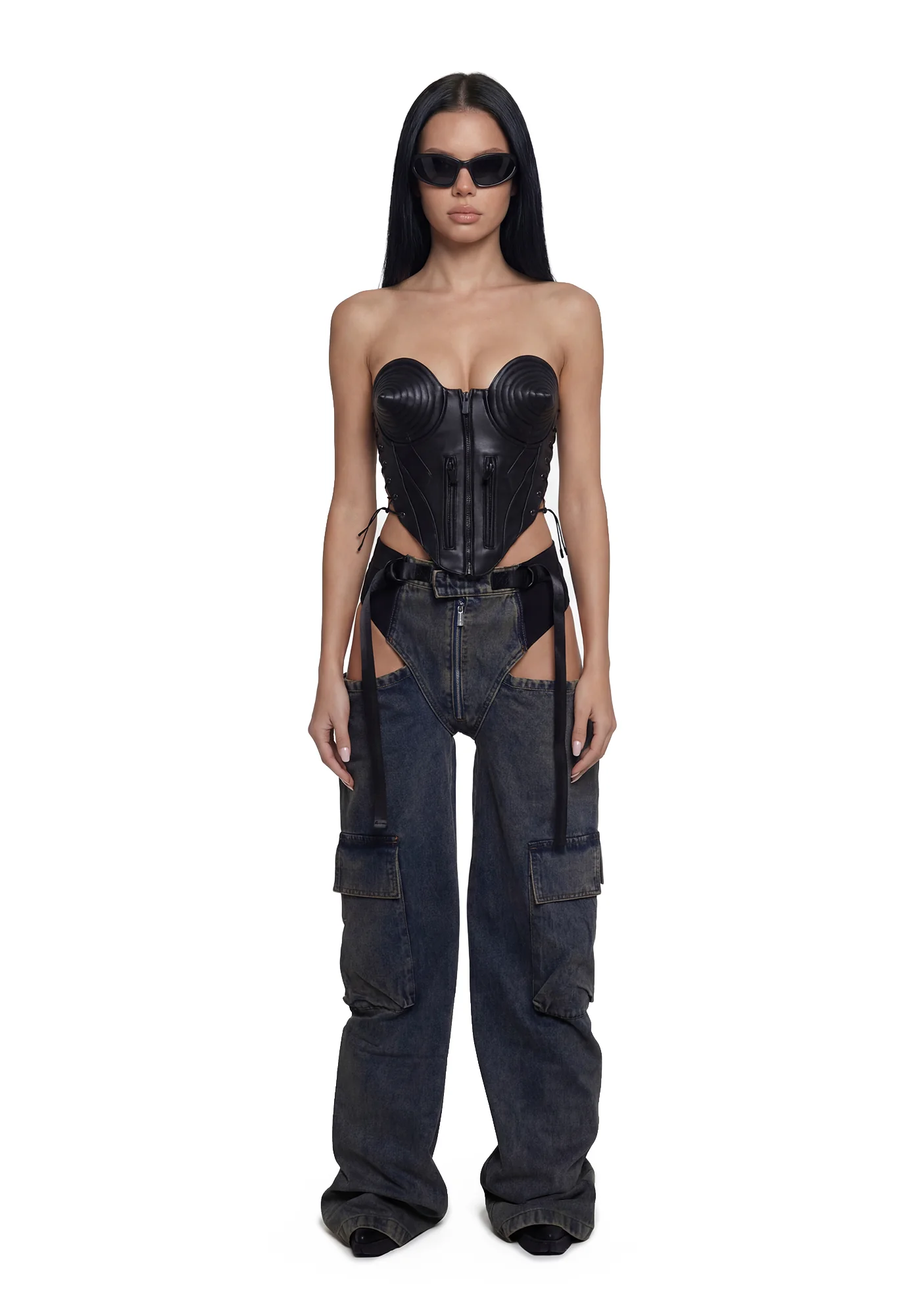 Denim Panty Trousers - Medium Wash - Image 3