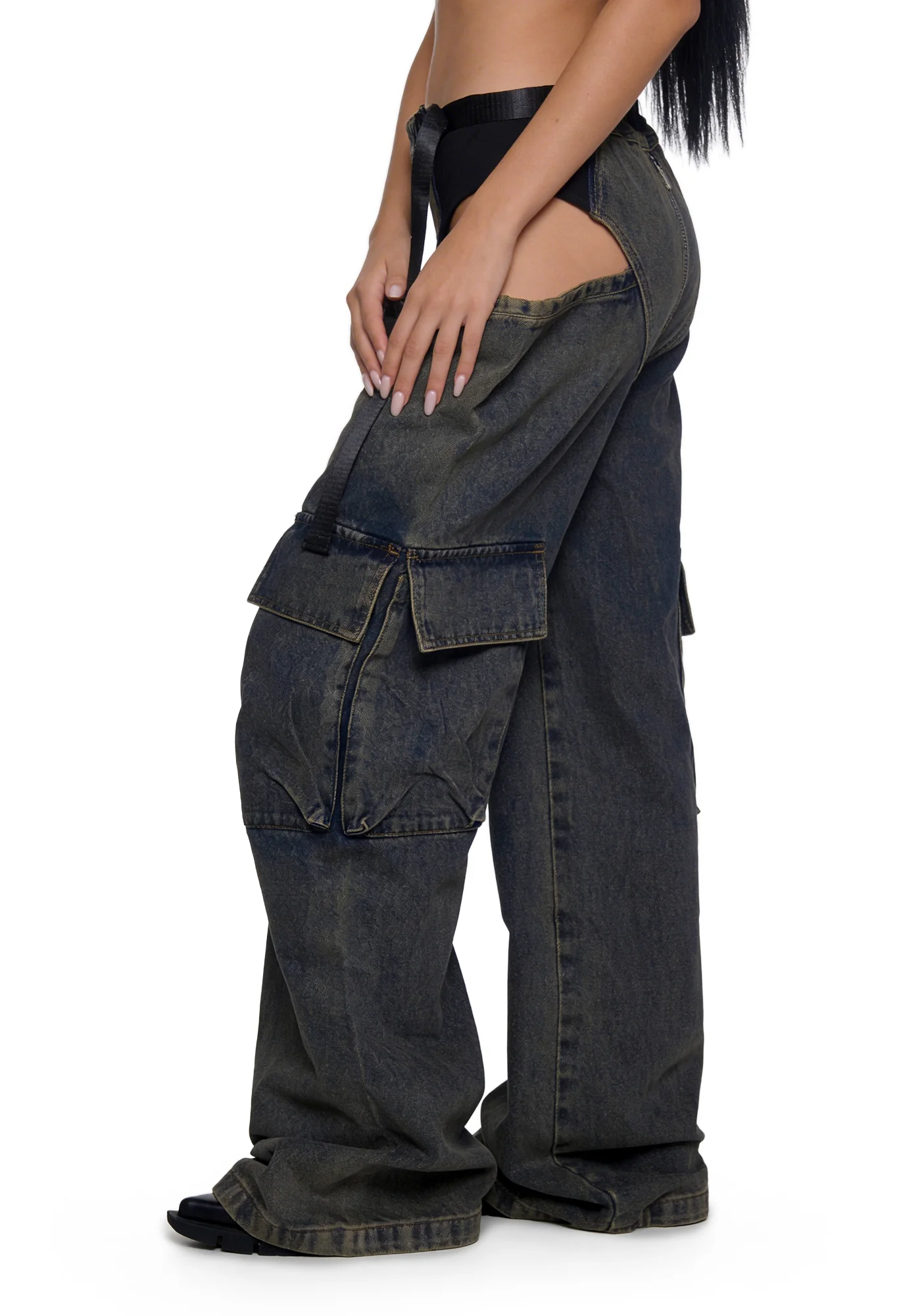 Denim Panty Trousers - Medium Wash - Image 4
