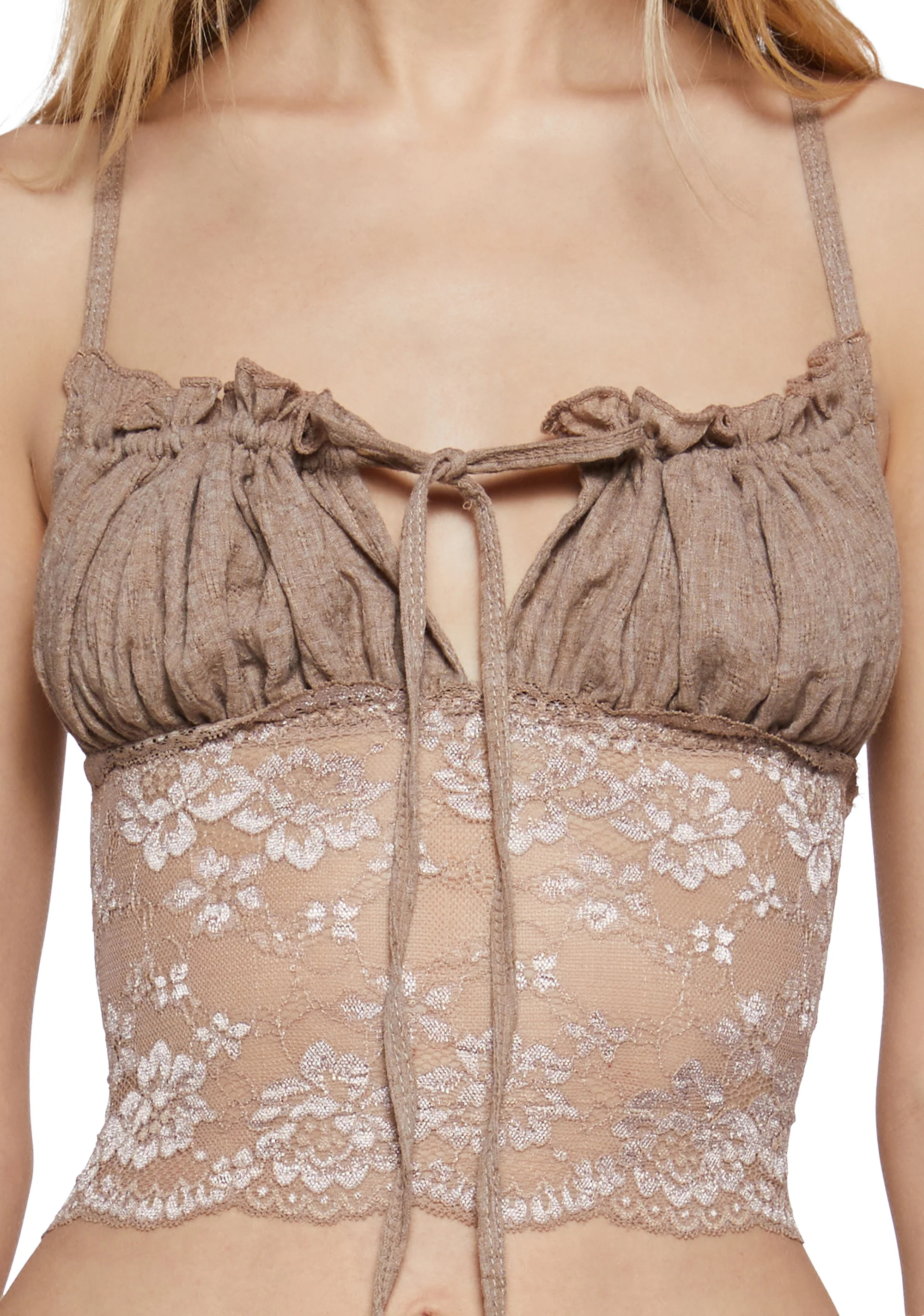 Desert Rose Convertible Cami Top - Brown - Image 5