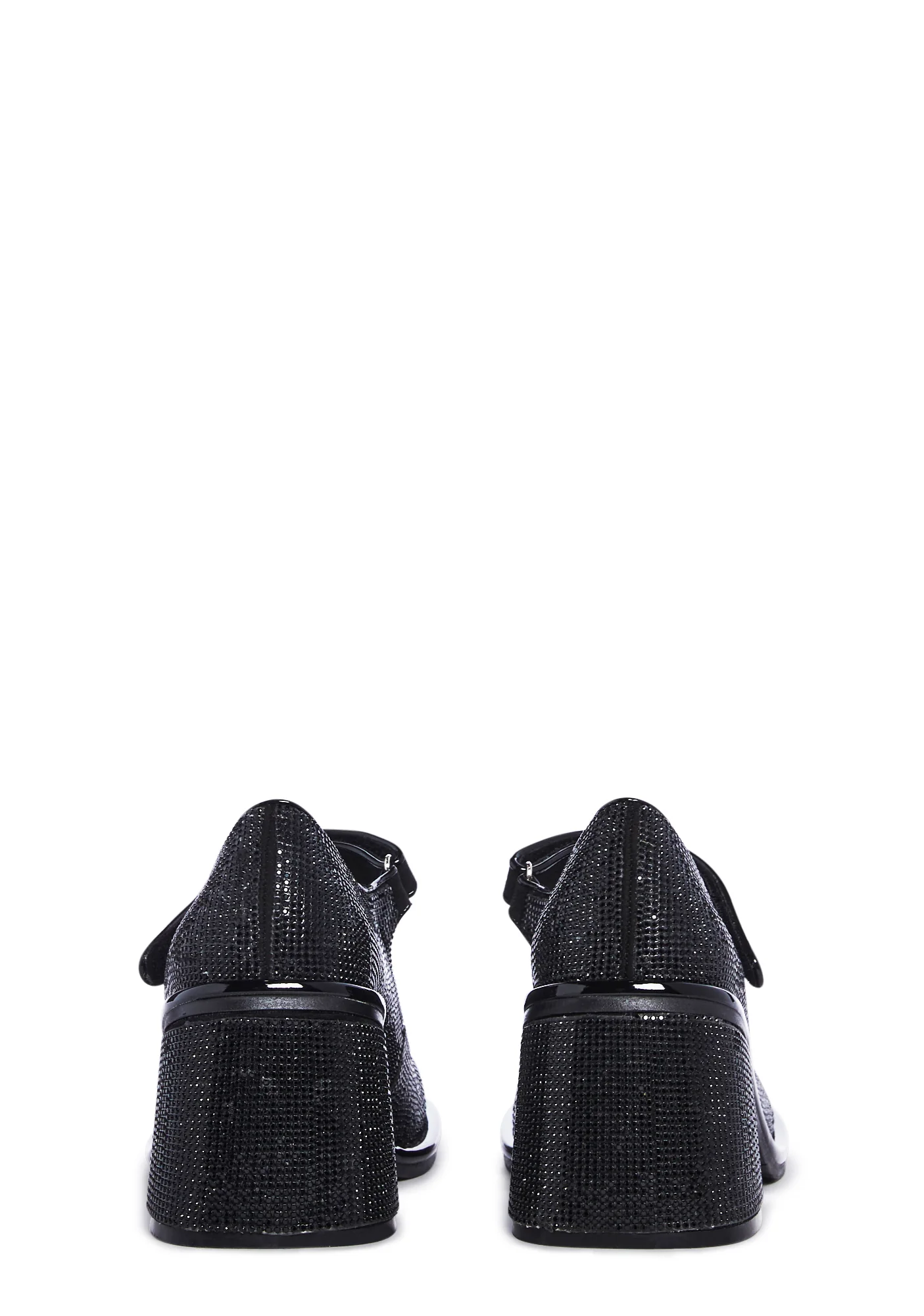 Desire Me Rhinestone Mary Janes - Black - Image 4