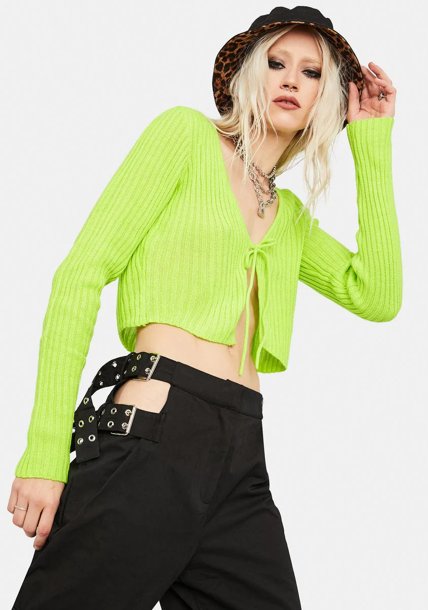 Desire Ribbed Knit Crop Top - Image 2