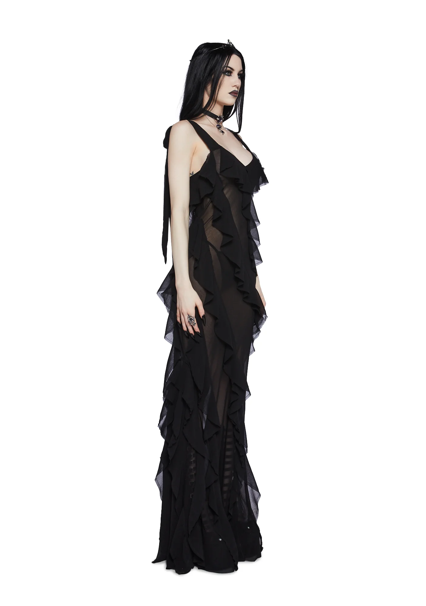 Desires Unveiled Ruffled Maxi Dress - Image 3
