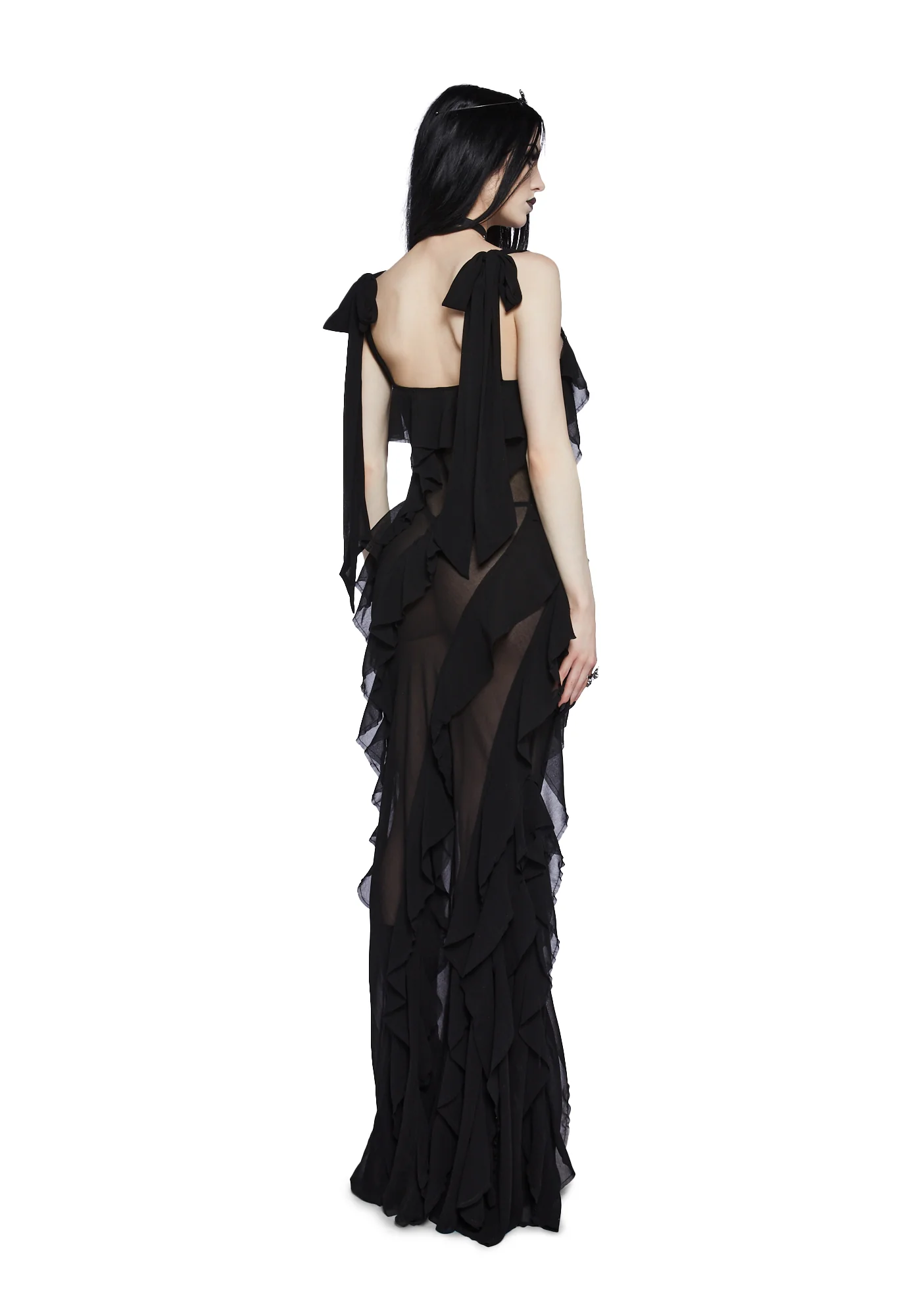 Desires Unveiled Ruffled Maxi Dress - Image 4