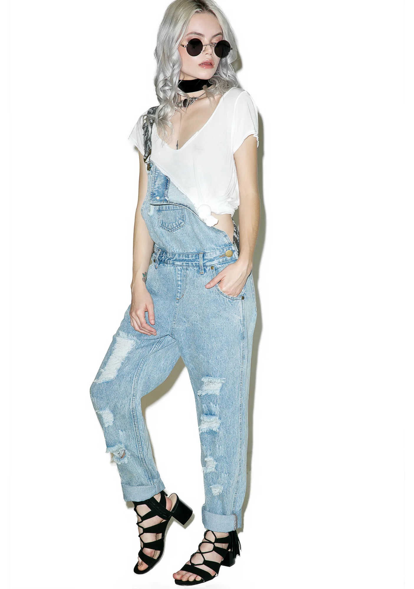 Desperado Distressed Overalls - Image 3
