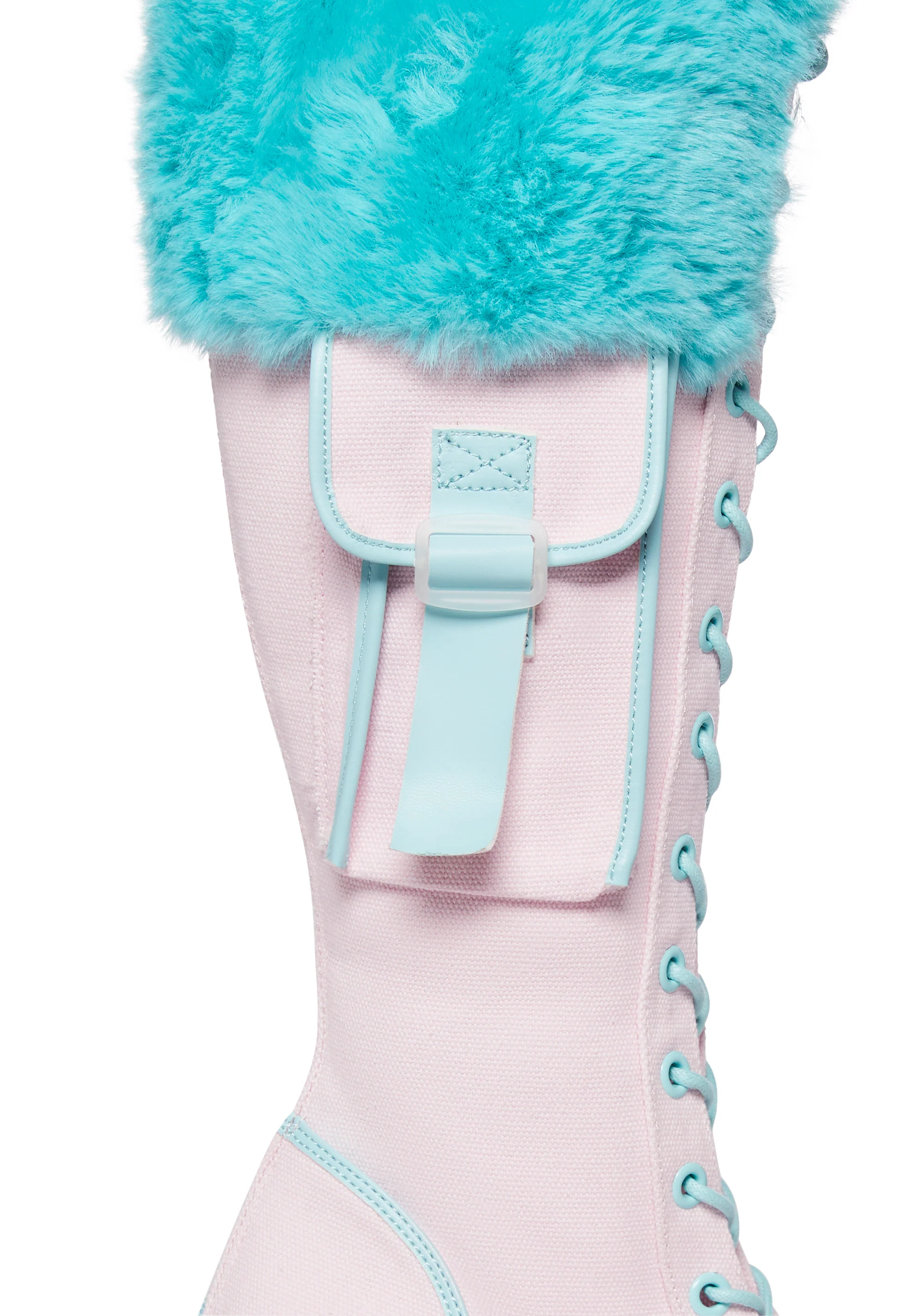 Detention Platform Boots - Blue Fur - Image 2