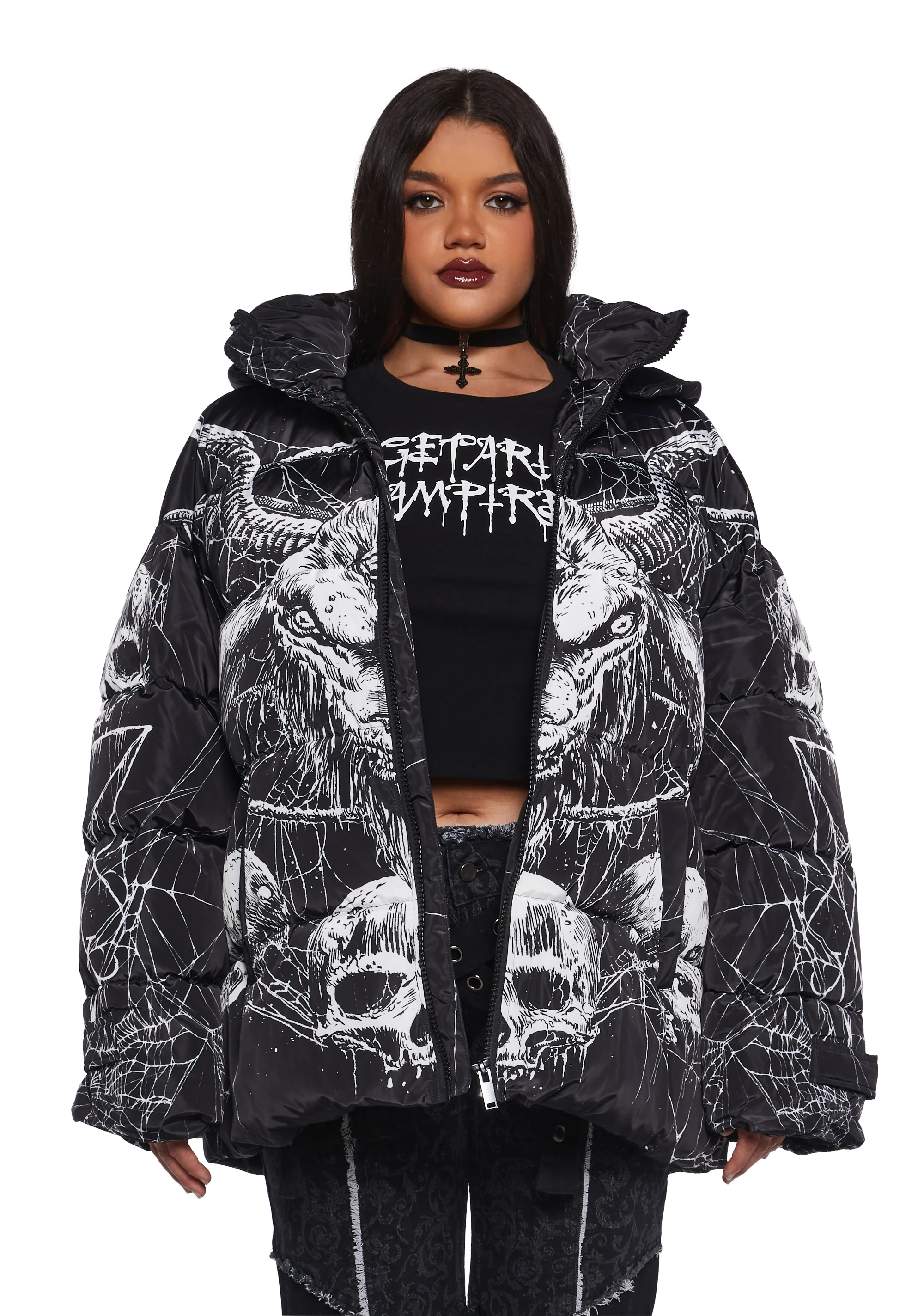 Devilish Descent Puffer Jacket - Image 2
