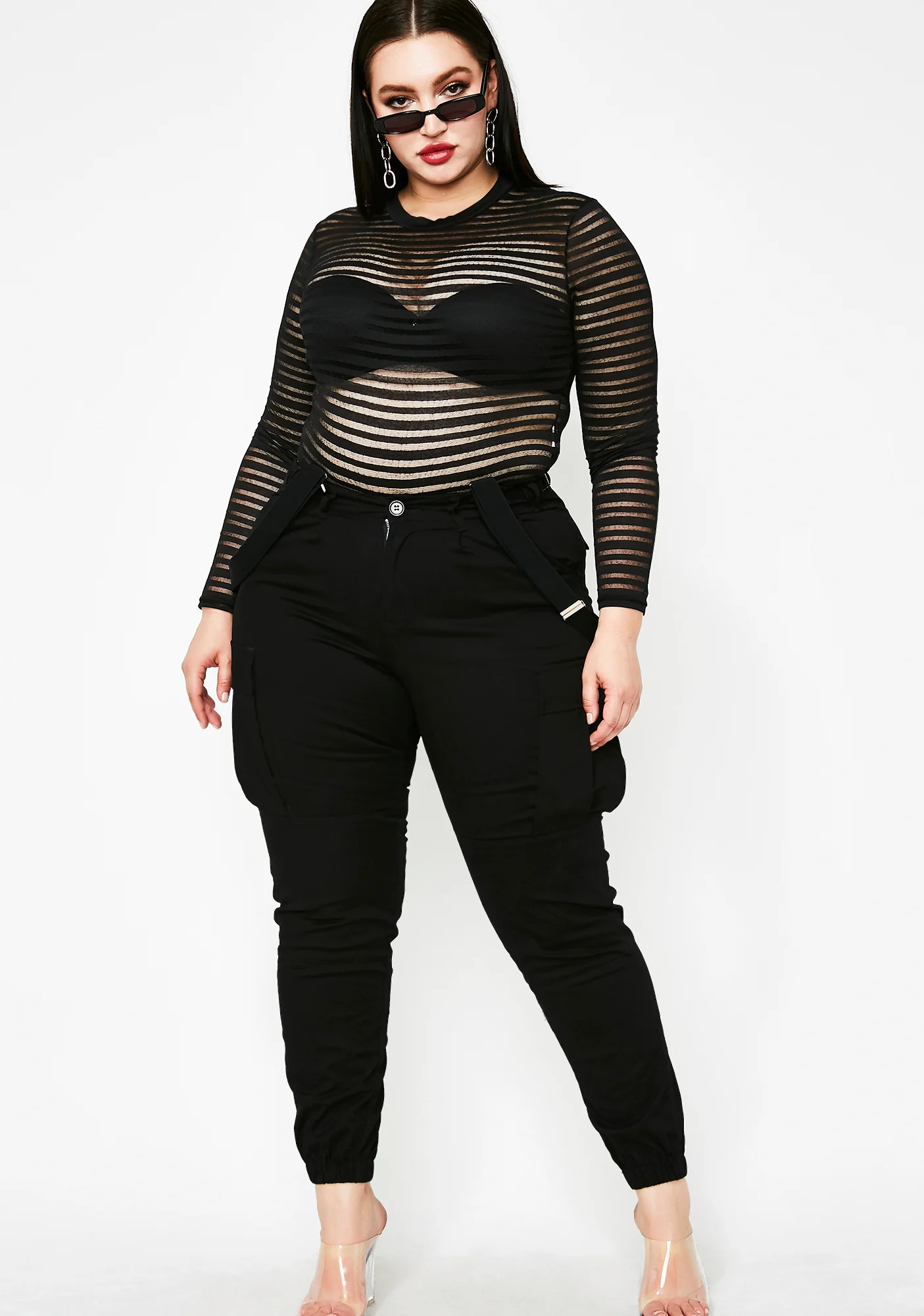 Devious Dark Dreams Striped Bodysuit - Image 4
