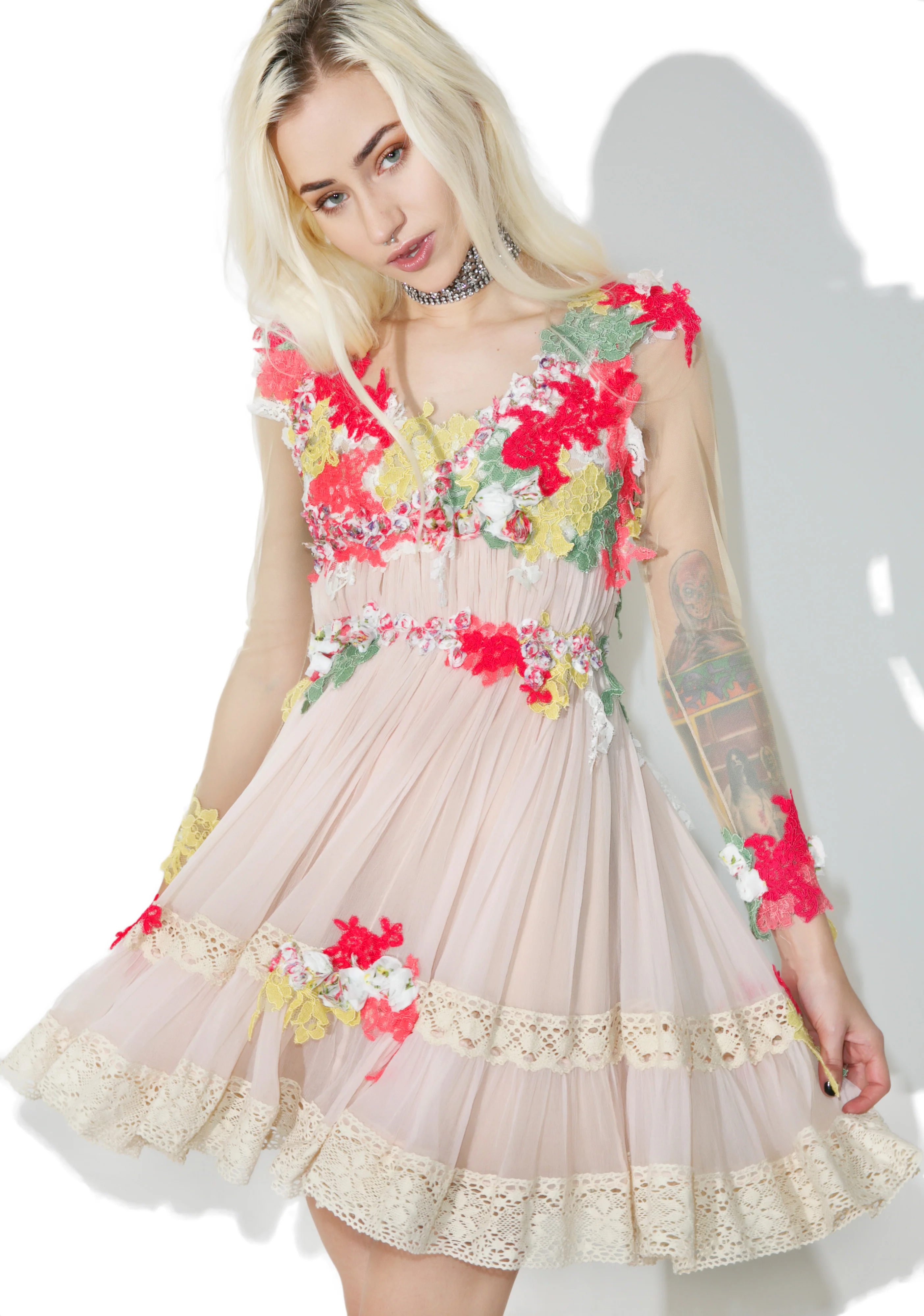 Dew Drop Floral Dress - Image 2