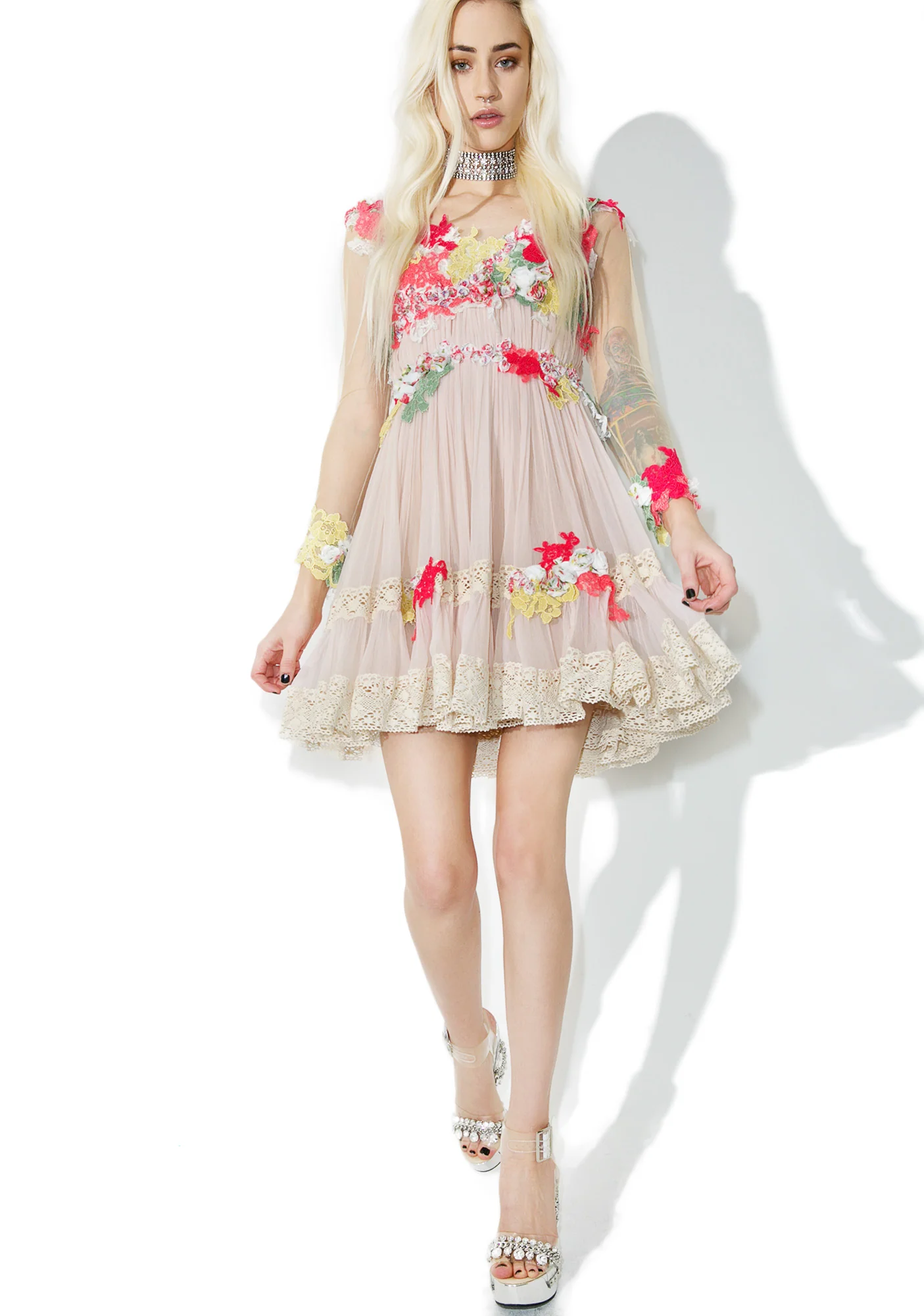 Dew Drop Floral Dress - Image 3