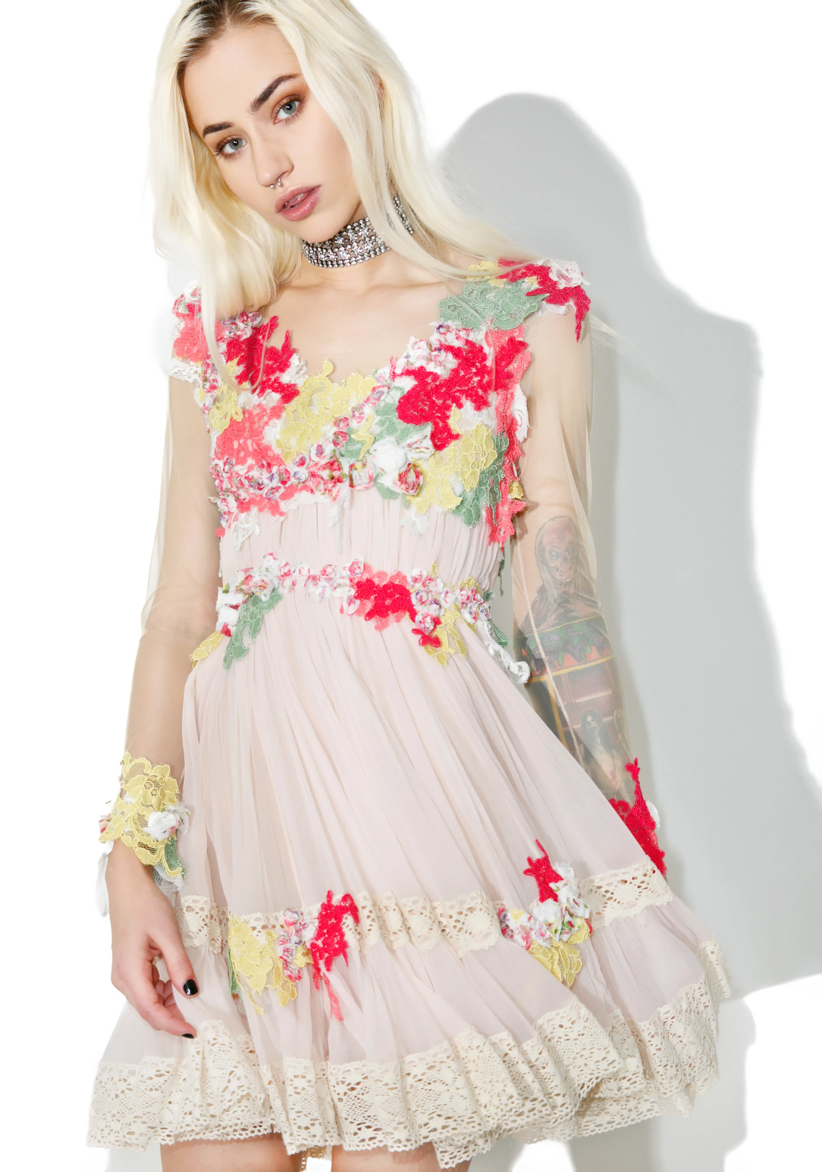 Dew Drop Floral Dress - Image 4