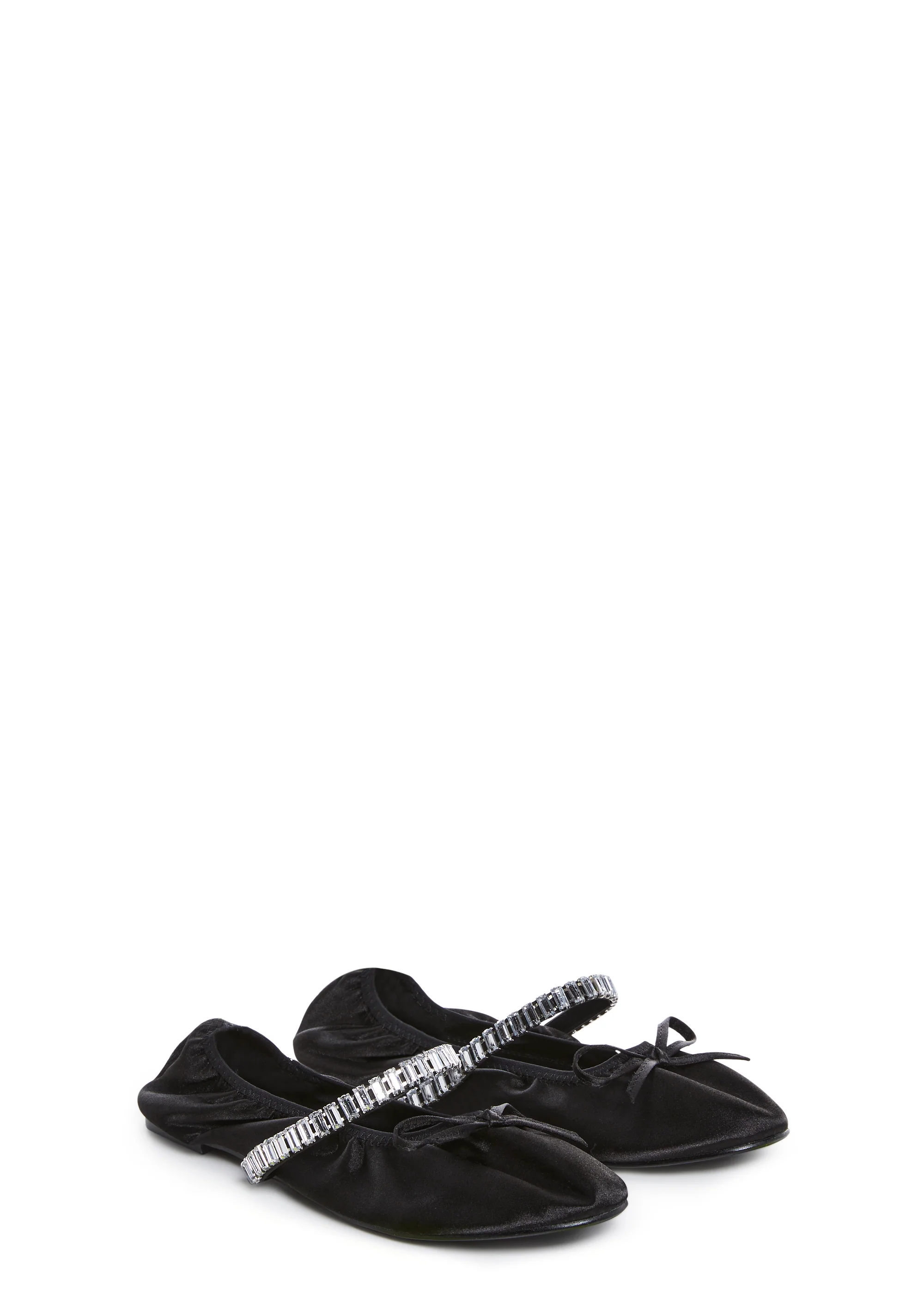 Diamante Ballet Flats - Black - Image 3