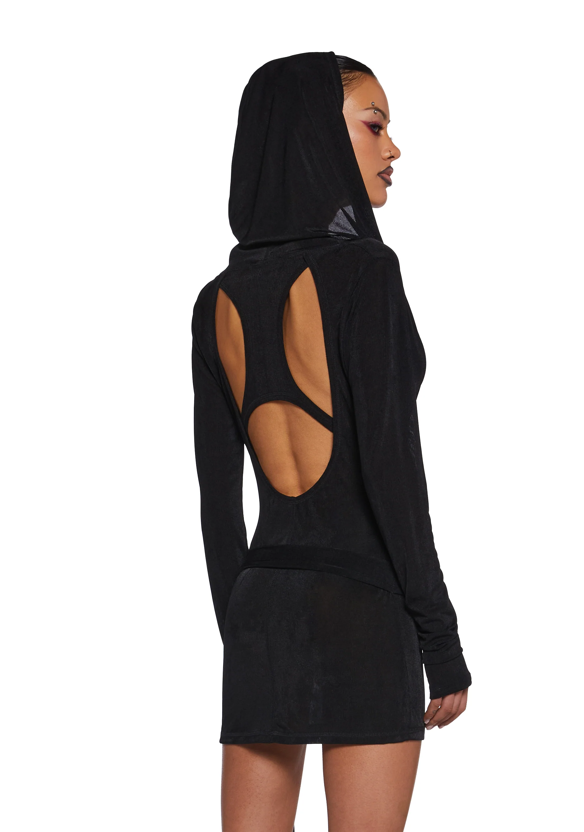 Diatonic Cut Out Hooded Dress - Image 4