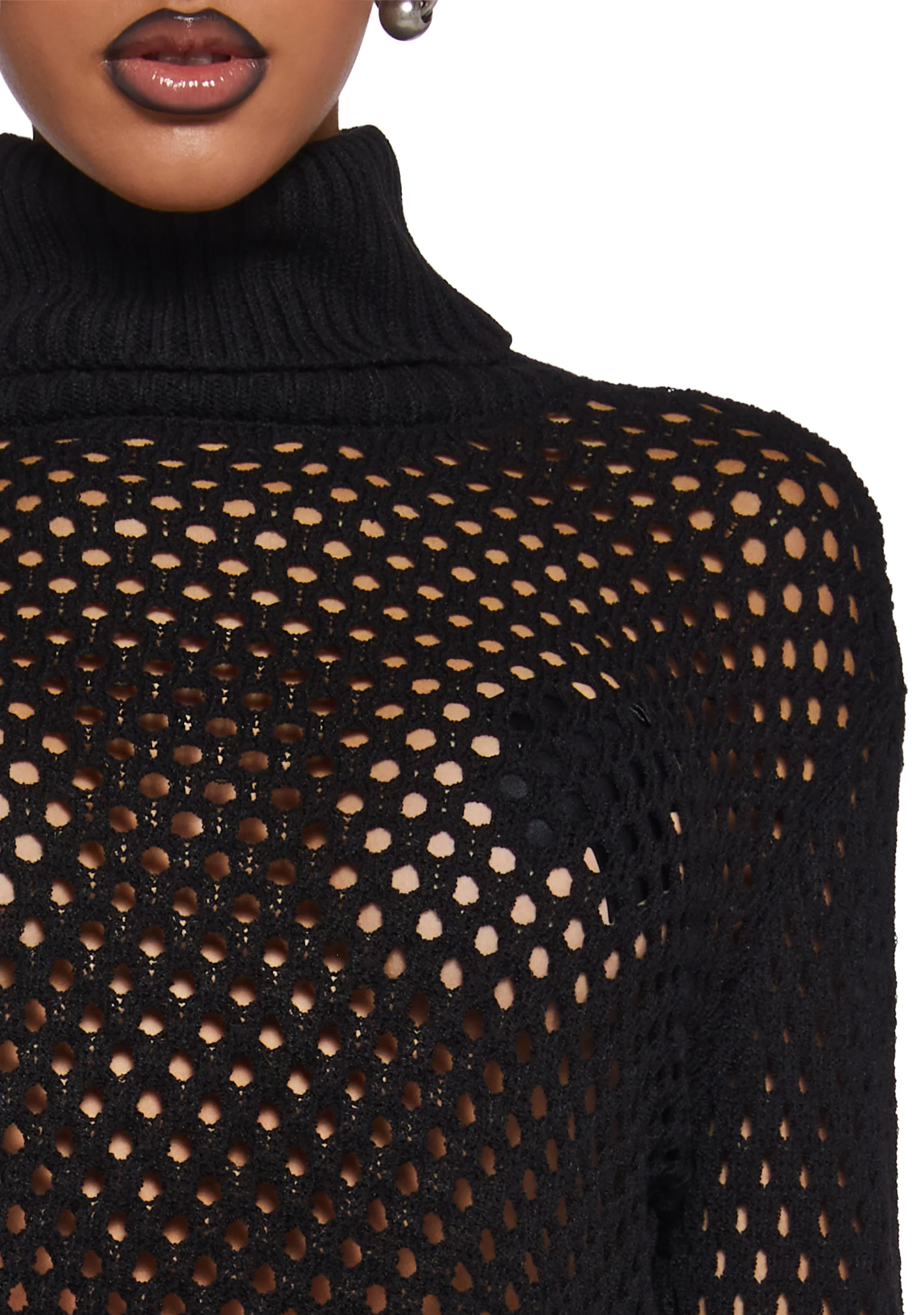 Diatonic Fishnet Cropped Sweater - Image 5