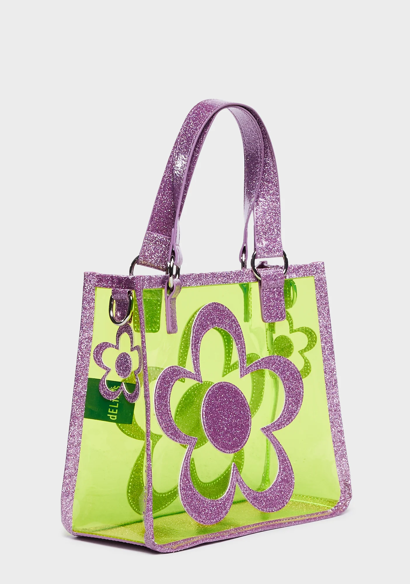 Diggin' Ur Stems Floral Tote Bag - Green - Image 3