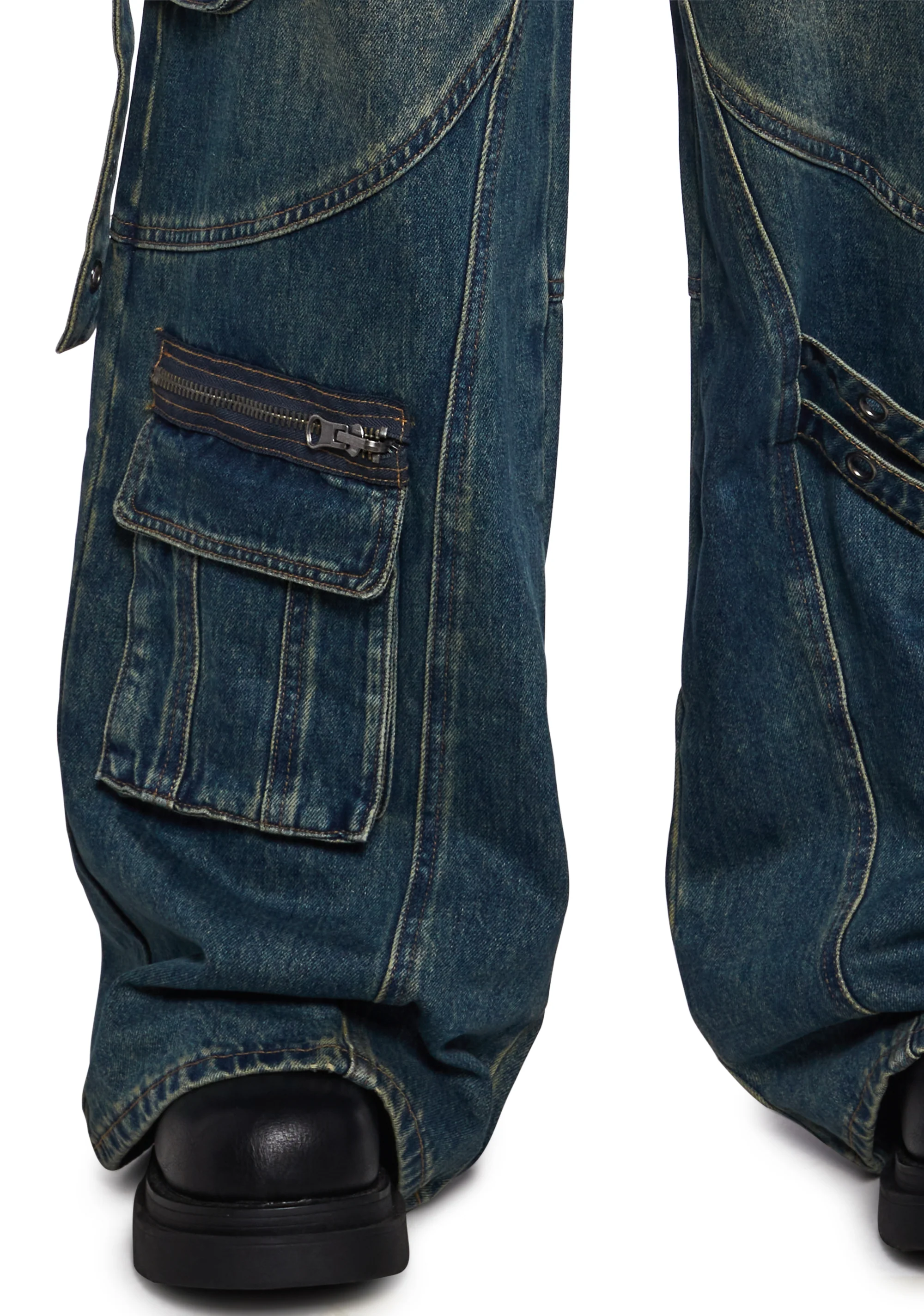 Digital Attraction Cargo Pants - Blue - Image 6