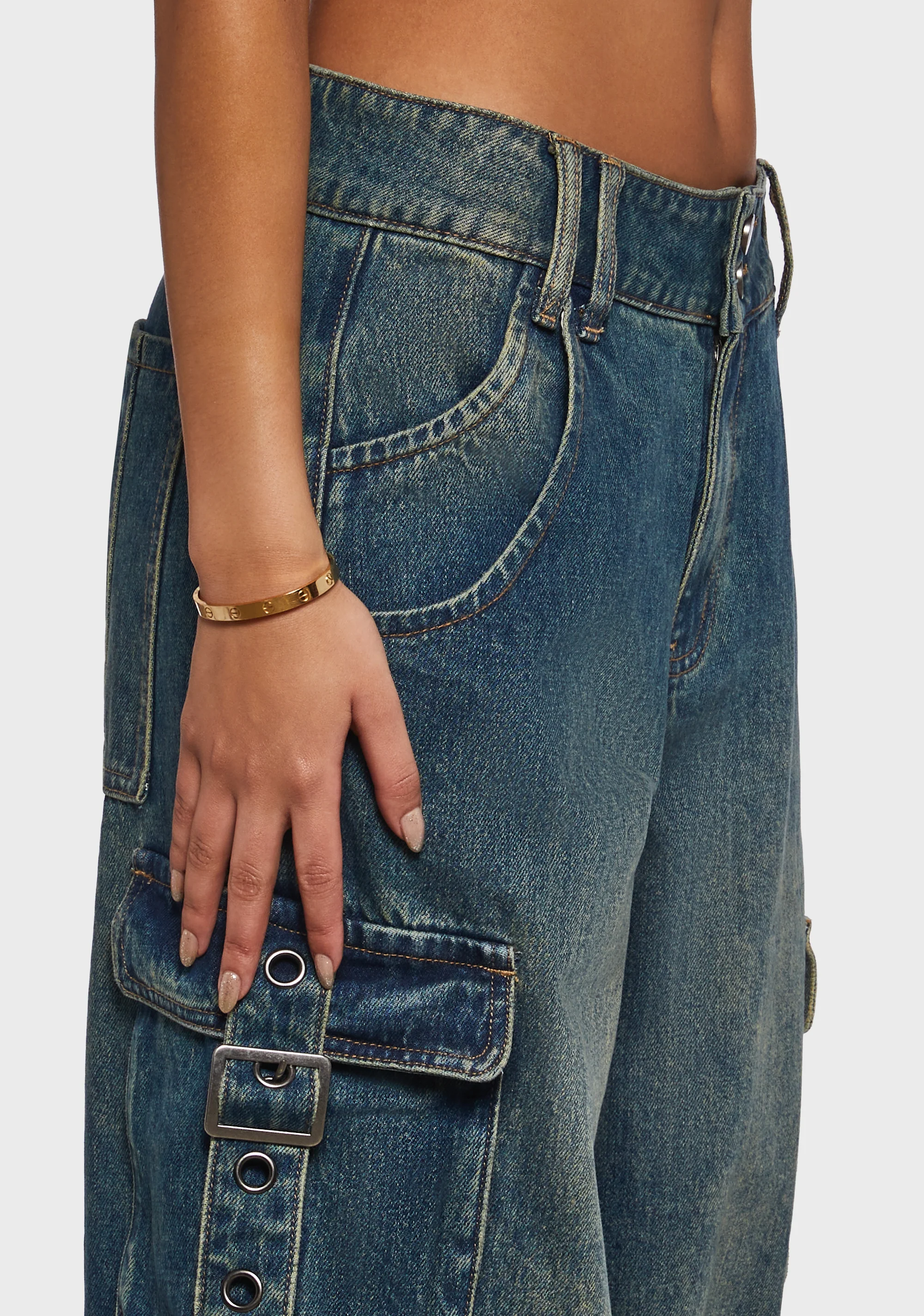 Digital Attraction Cargo Pants - Blue - Image 7