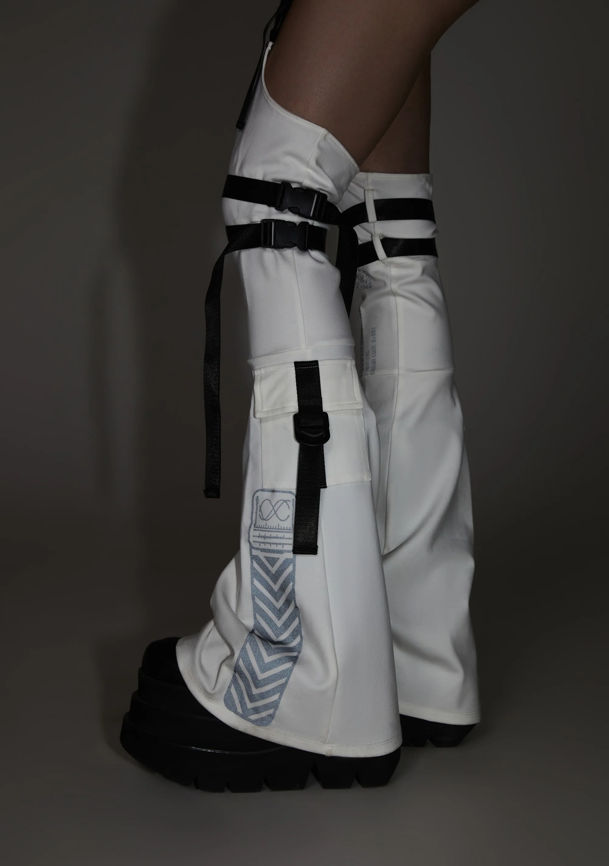 Digital Lands Bodysuit And Leg Warmers Set - White - Image 8