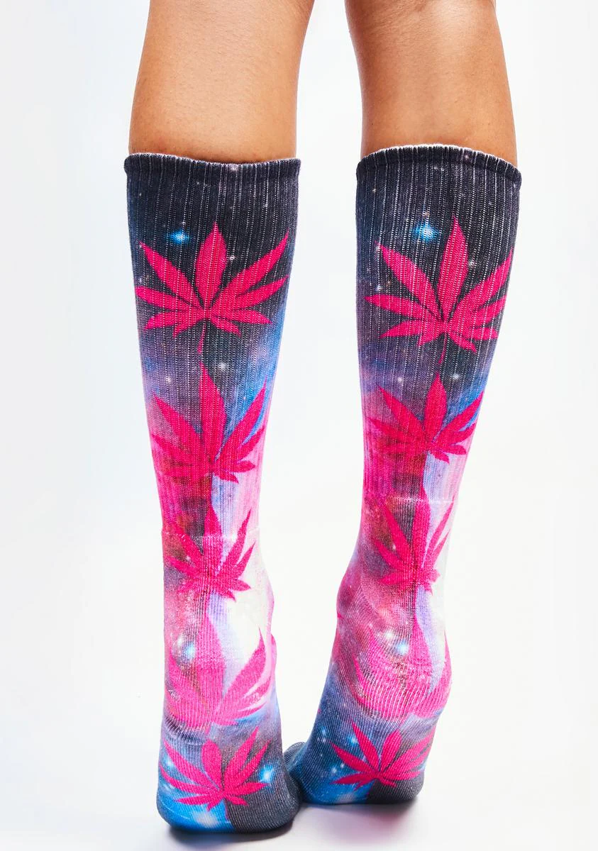 Digital Plantlife Tie Dye Socks - Image 3
