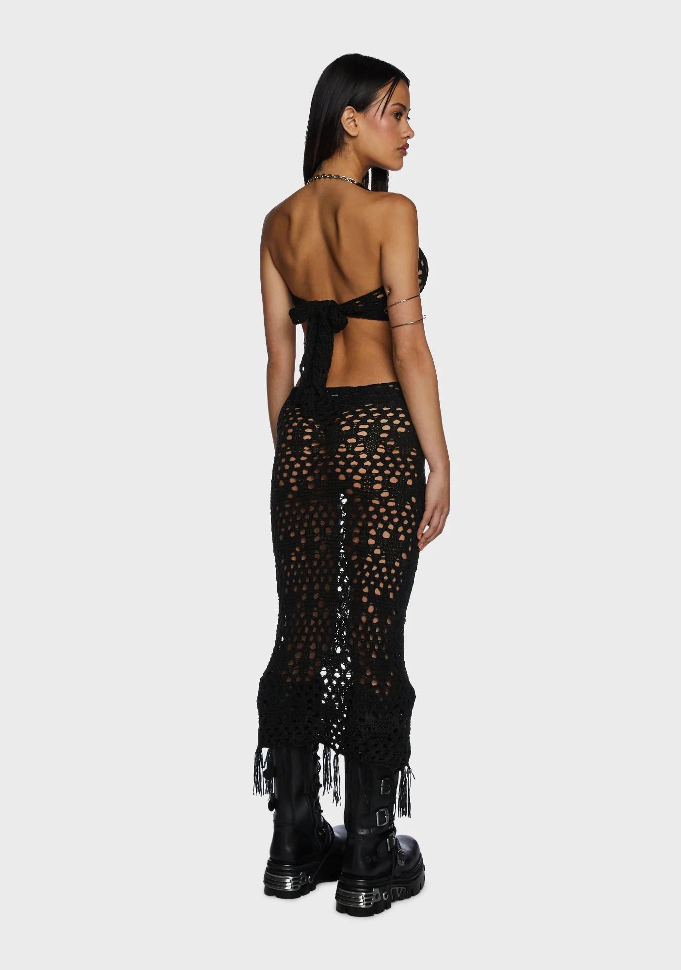 Distraction Open Knit Maxi Dress - Image 4