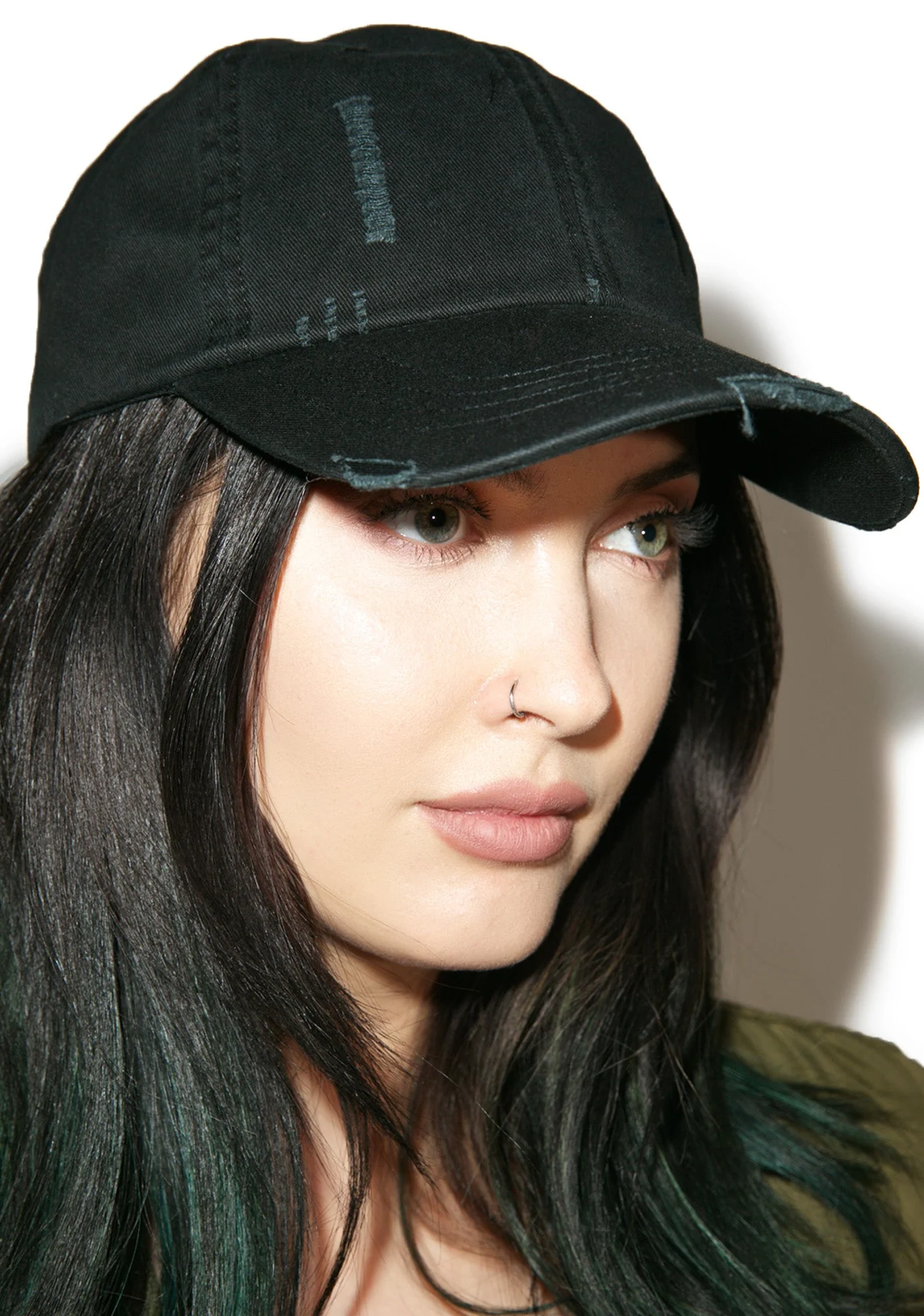 Distressed Dad Hat - Black - Image 3