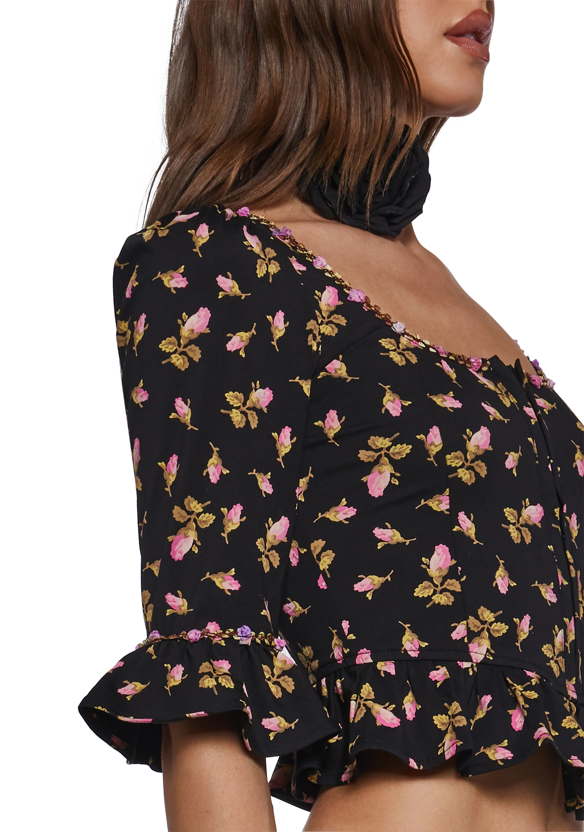 Floral Ruffled Top - Image 5