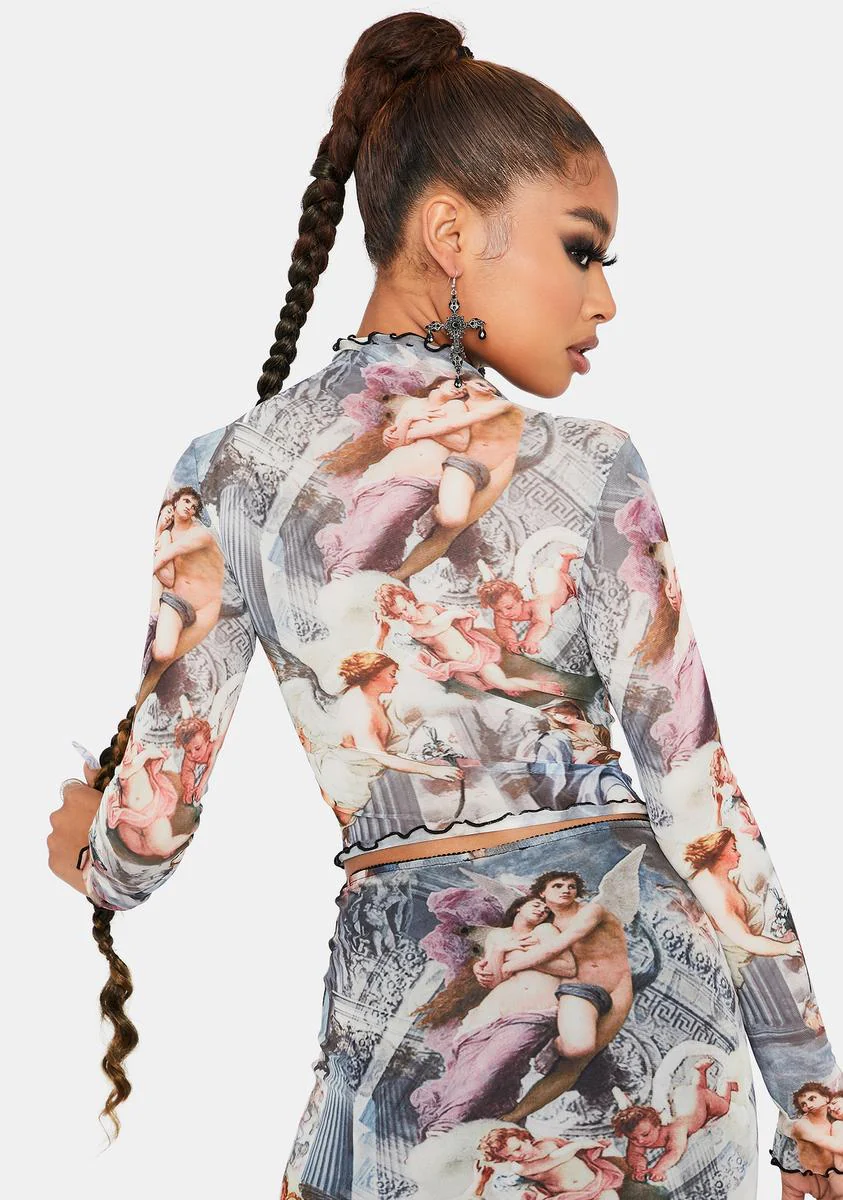 Divine Spirit Mesh Crop Top - Image 4