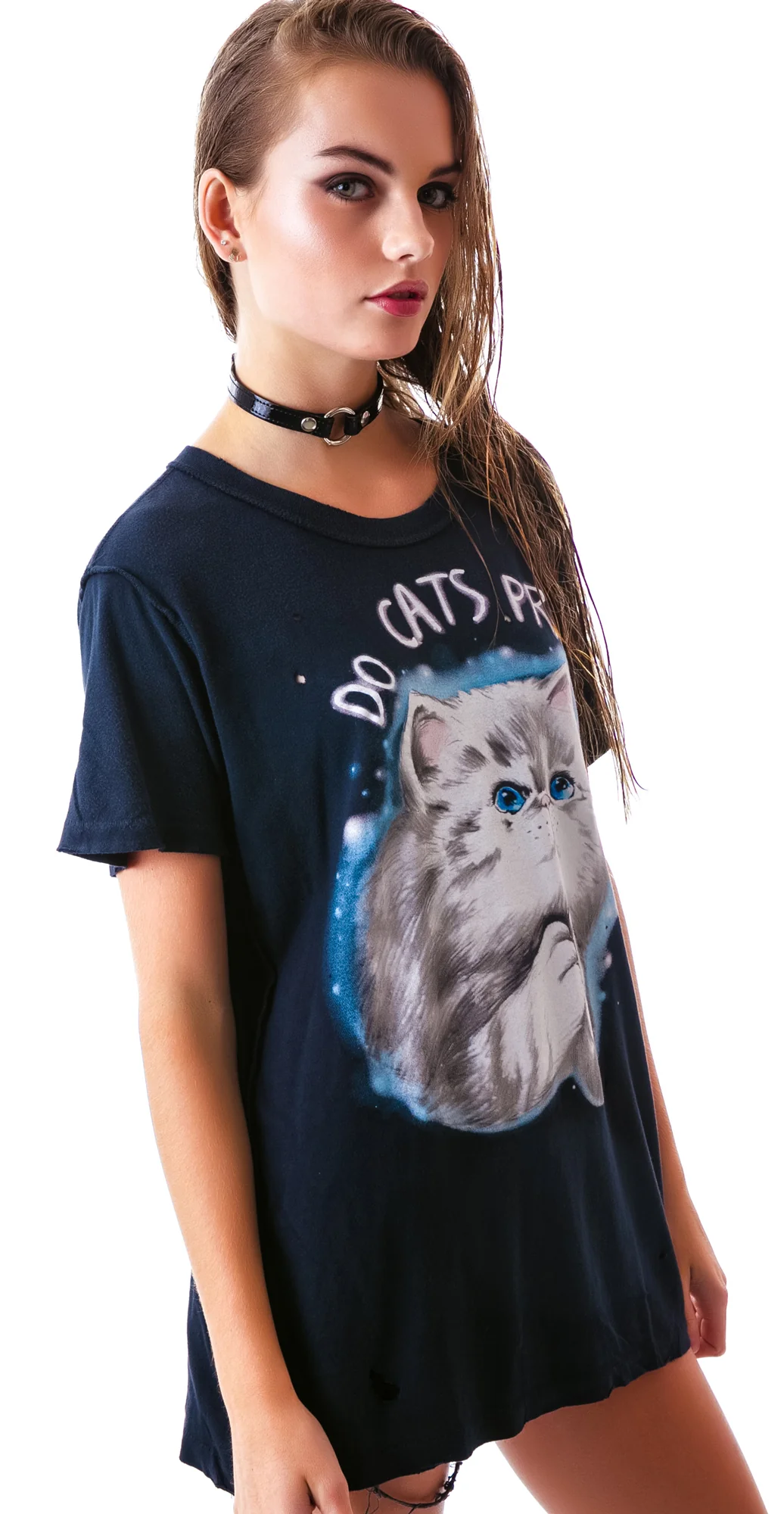 Do Cats Prey? Short Sleeves Tee - Image 5