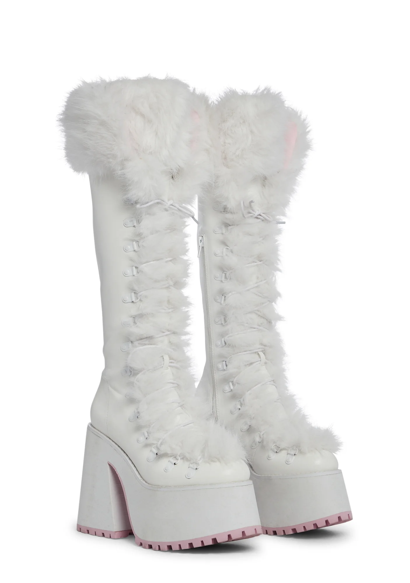 Dollish Delight Platform Boots - White - Image 3