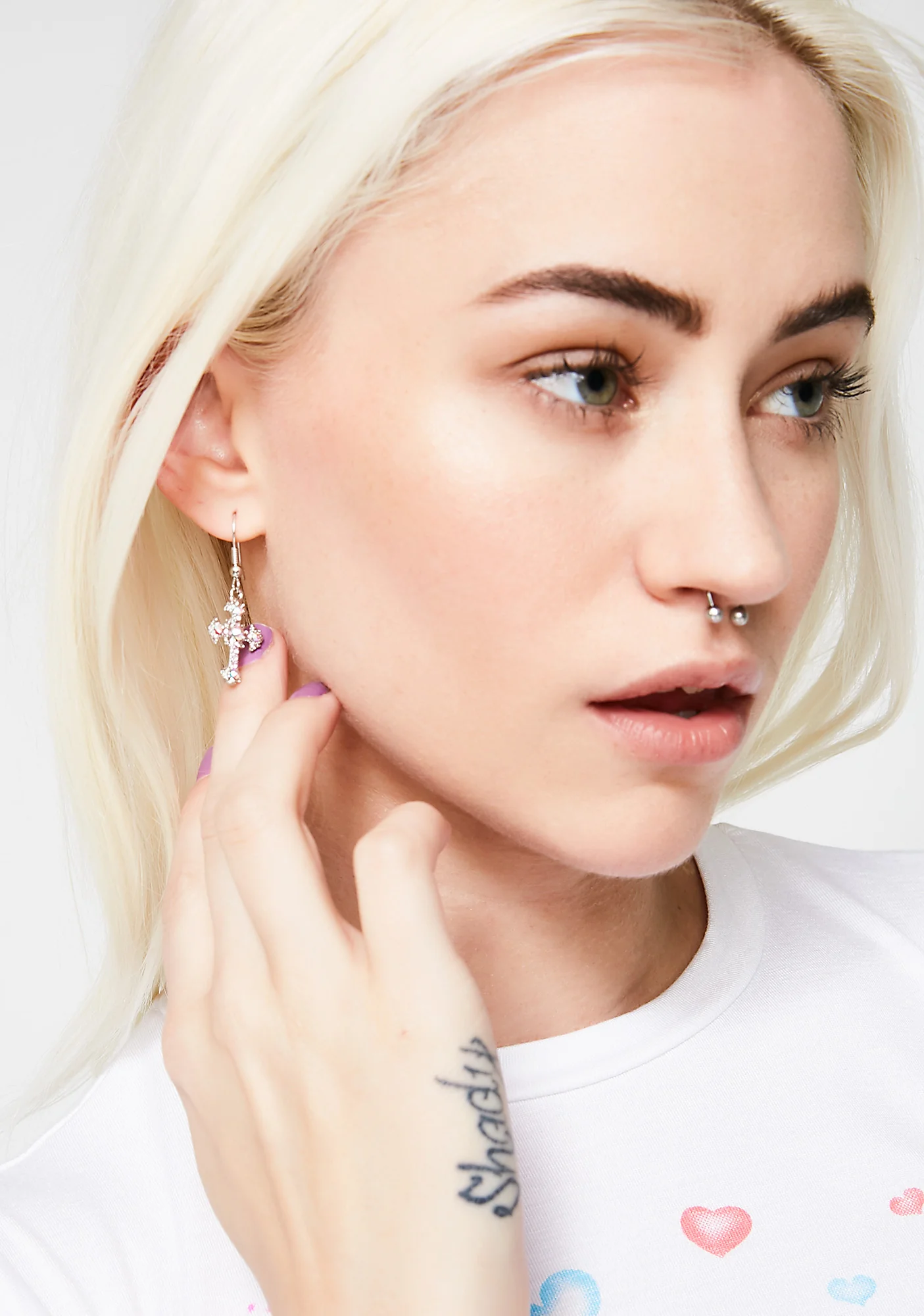 Don't Praise Em' Cross Earrings - Image 4