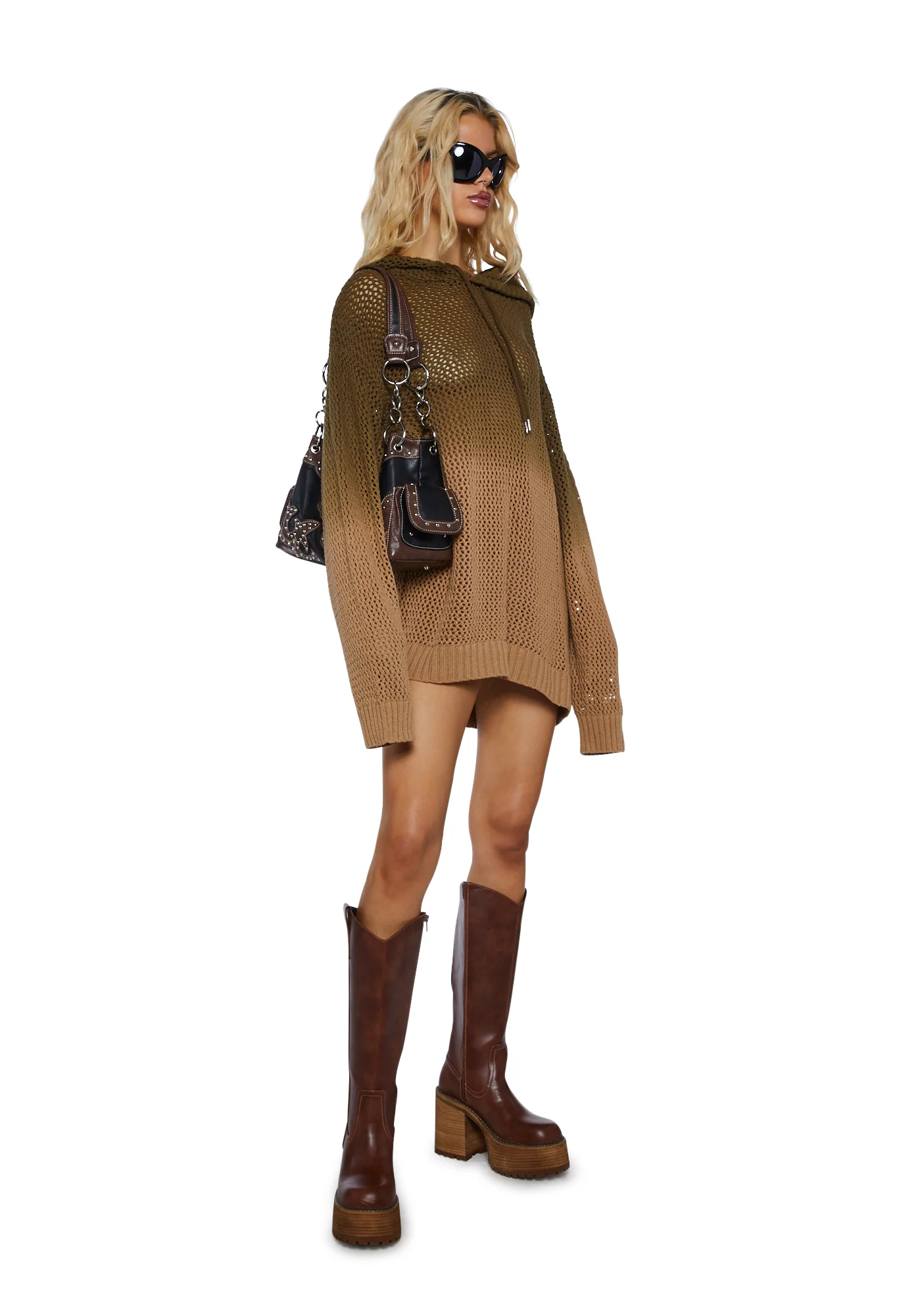 Doom Ombre Fishnet Hoodie - Image 2