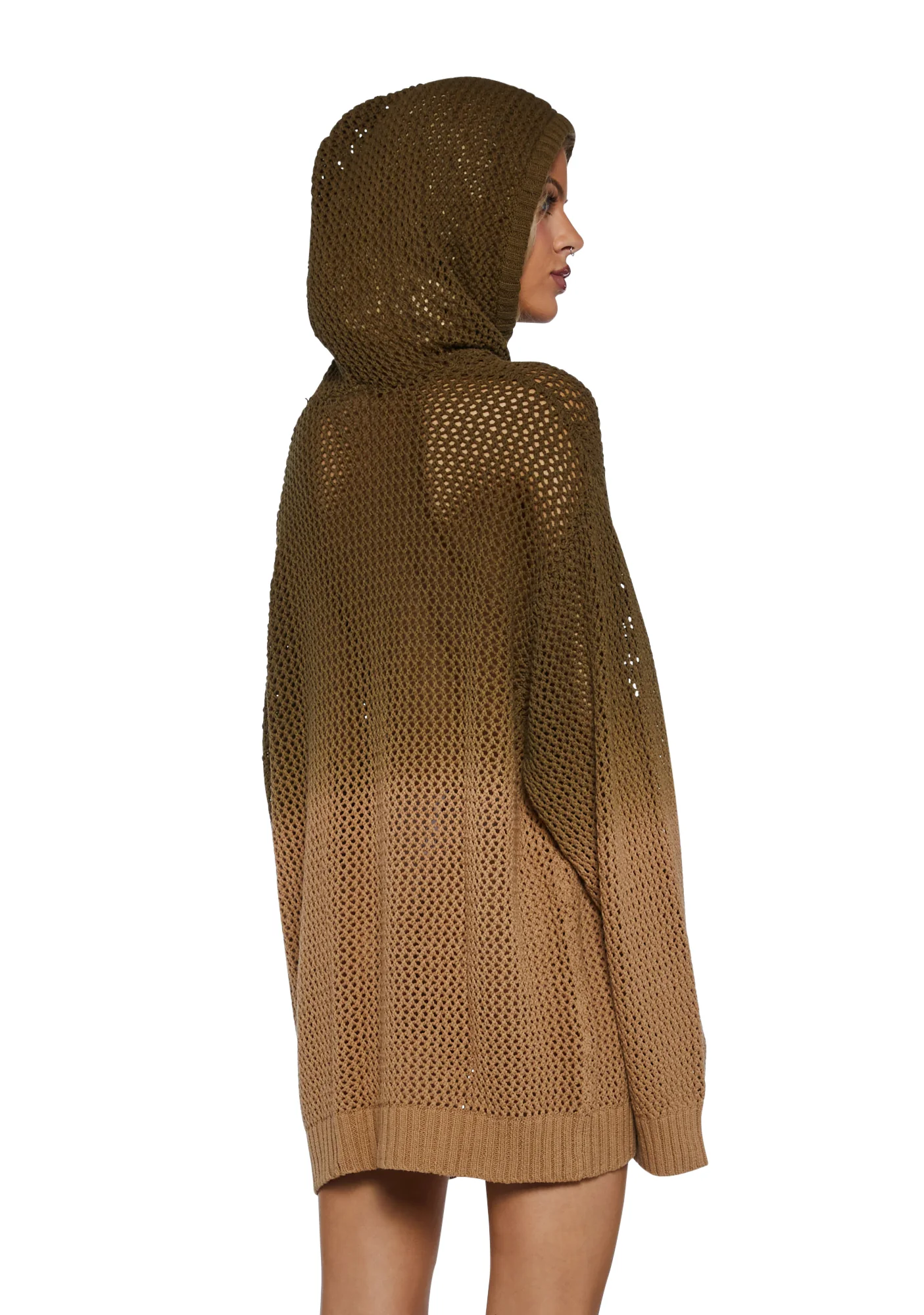 Doom Ombre Fishnet Hoodie - Image 4