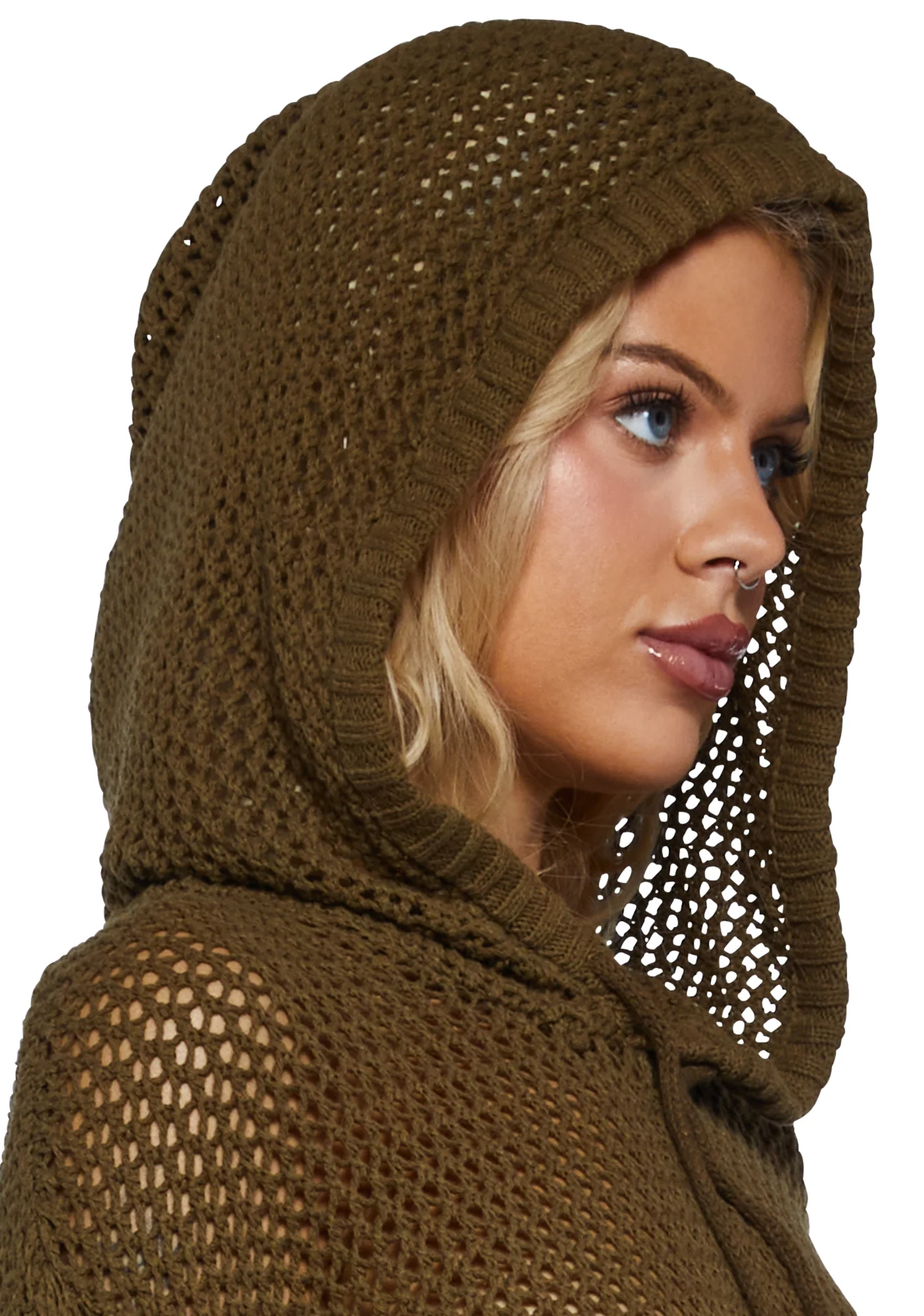 Doom Ombre Fishnet Hoodie - Image 5