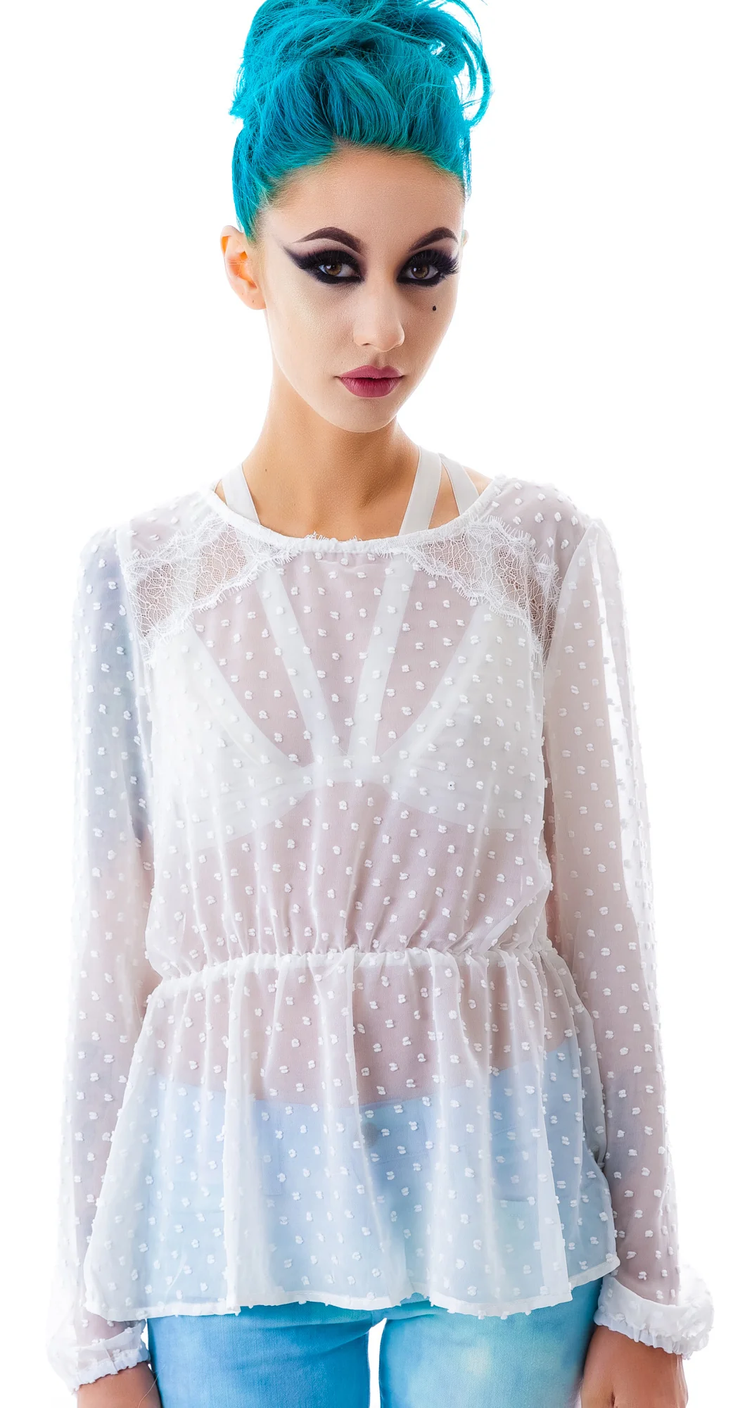 Dot Me Up Cut Out Blouse - Image 3