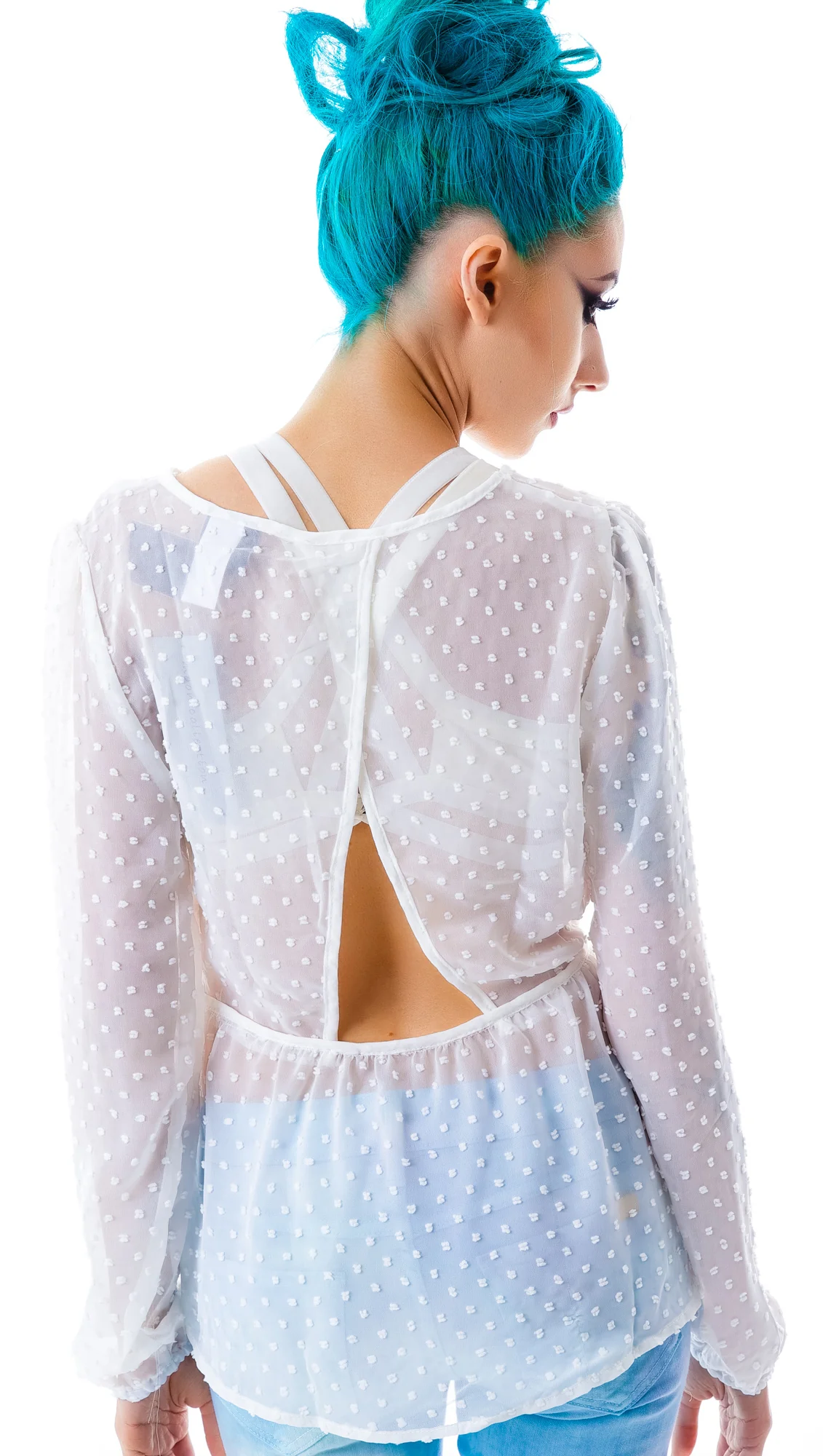Dot Me Up Cut Out Blouse - Image 4