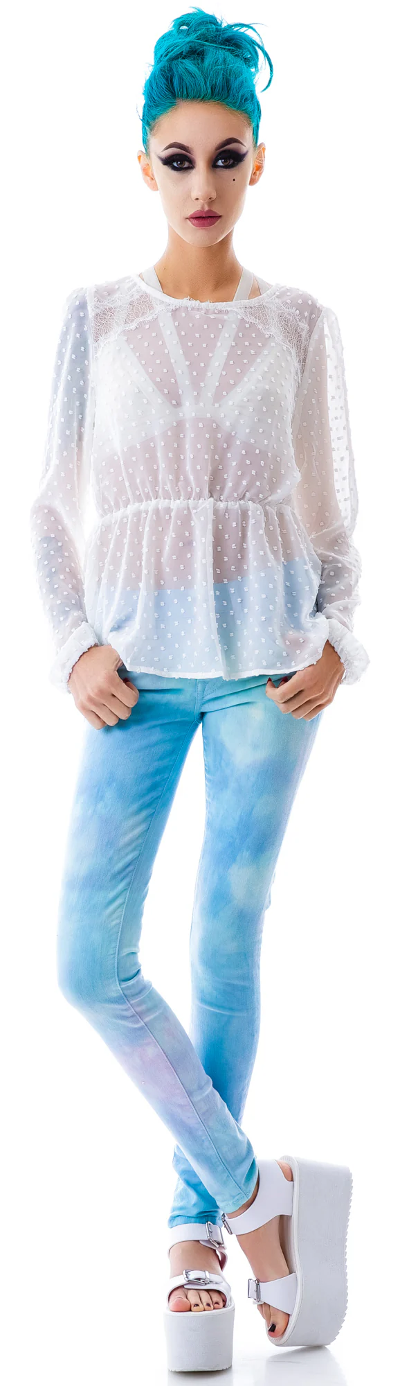 Dot Me Up Cut Out Blouse - Image 5