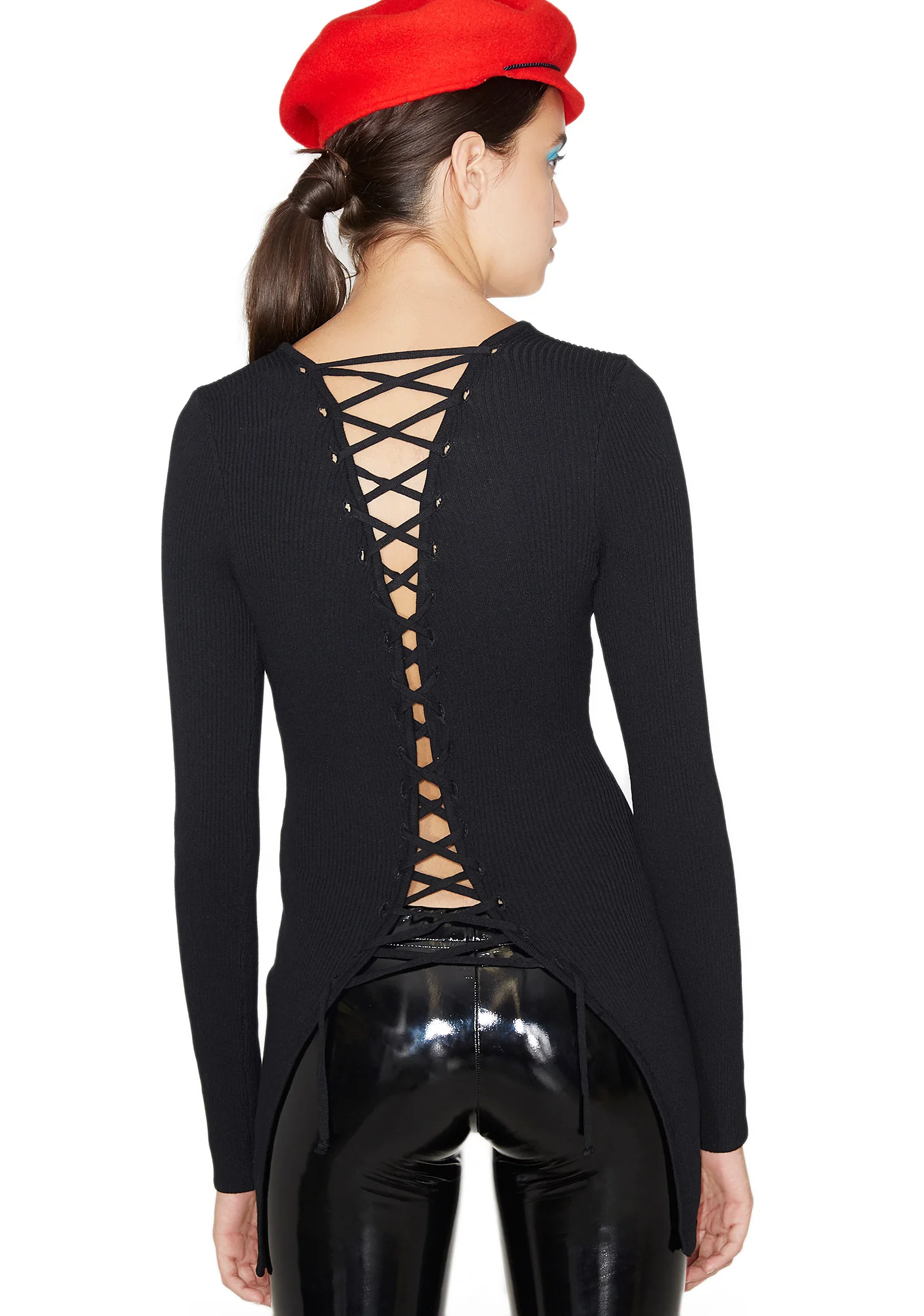 Double Trouble Lace-Up Top - Image 2