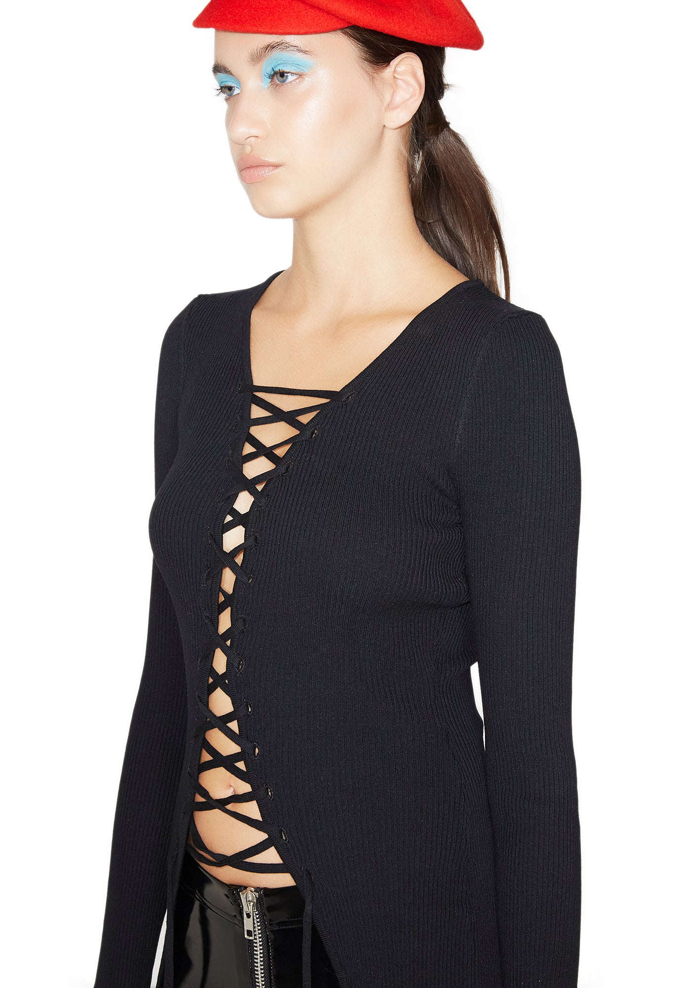 Double Trouble Lace-Up Top - Image 3