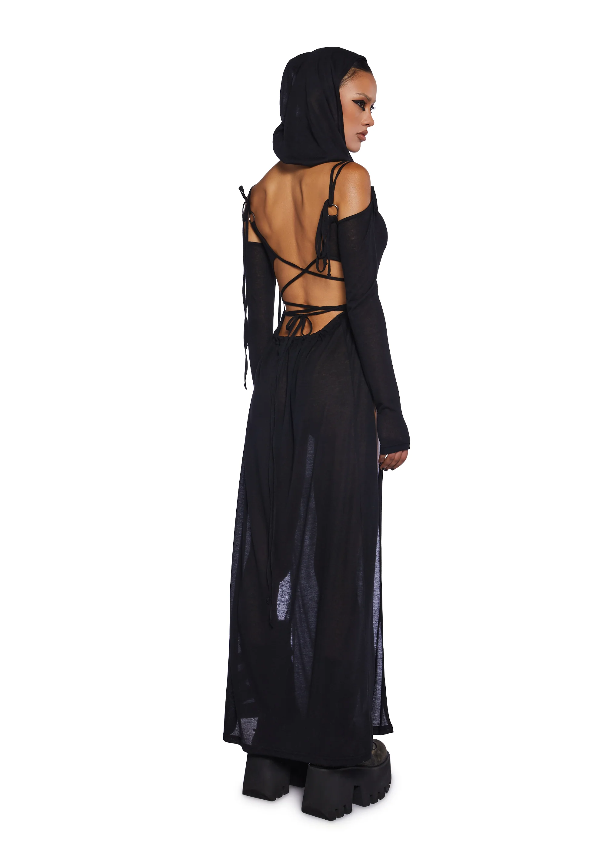 Downbeat Hooded Maxi Dress - Image 4