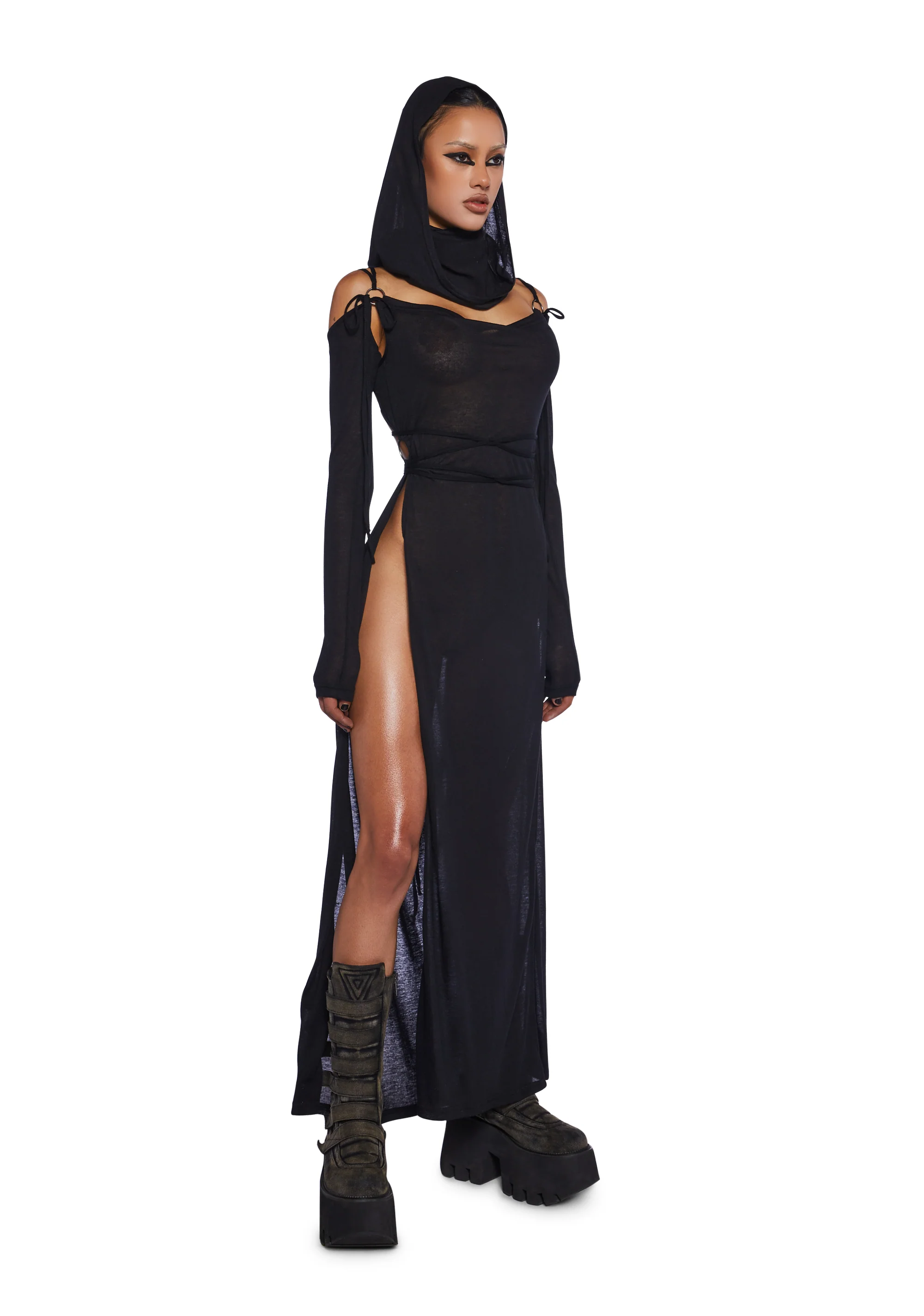 Downbeat Hooded Maxi Dress - Image 5