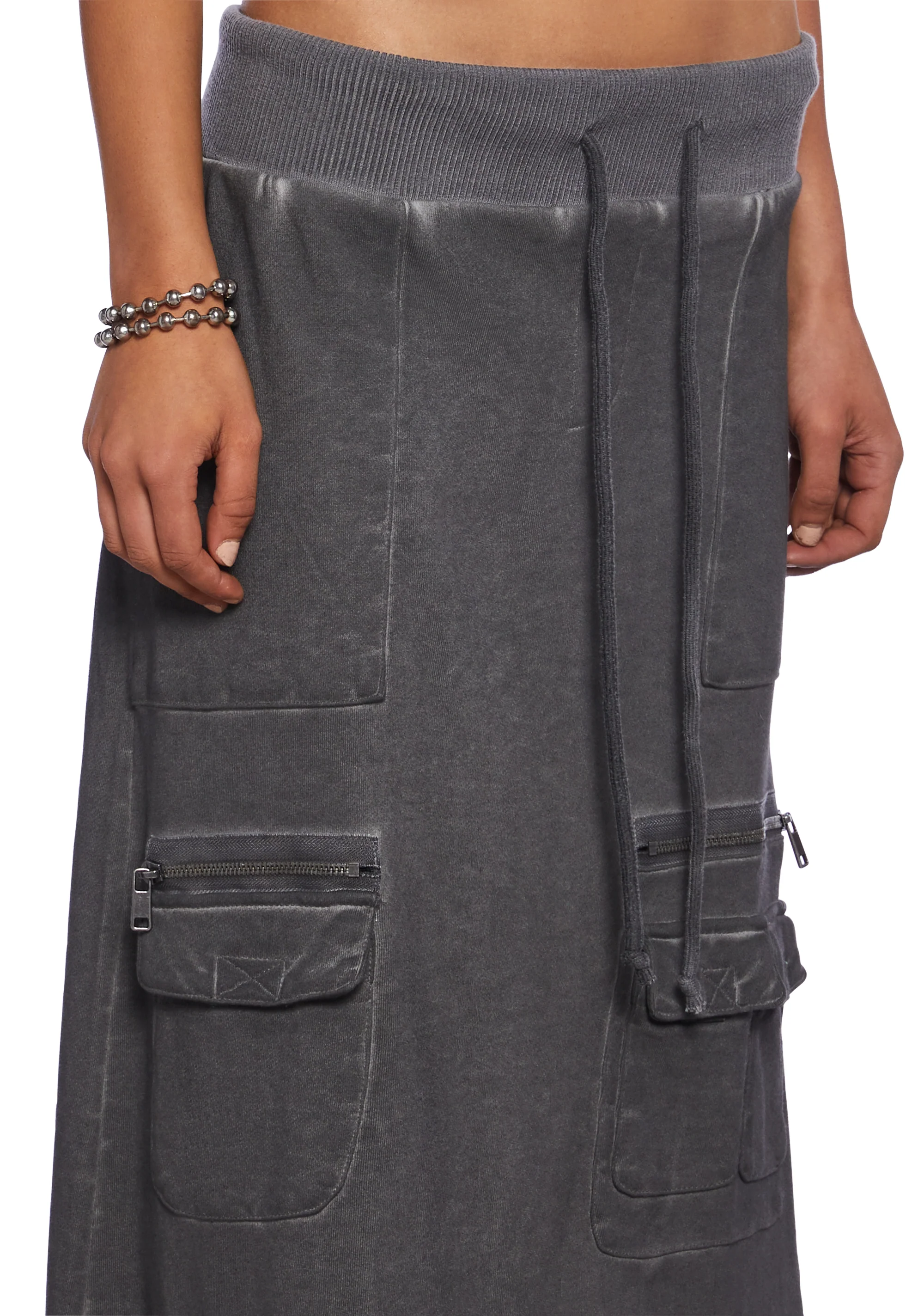 Downbeat Maxi Cargo Skirt - Black - Image 2