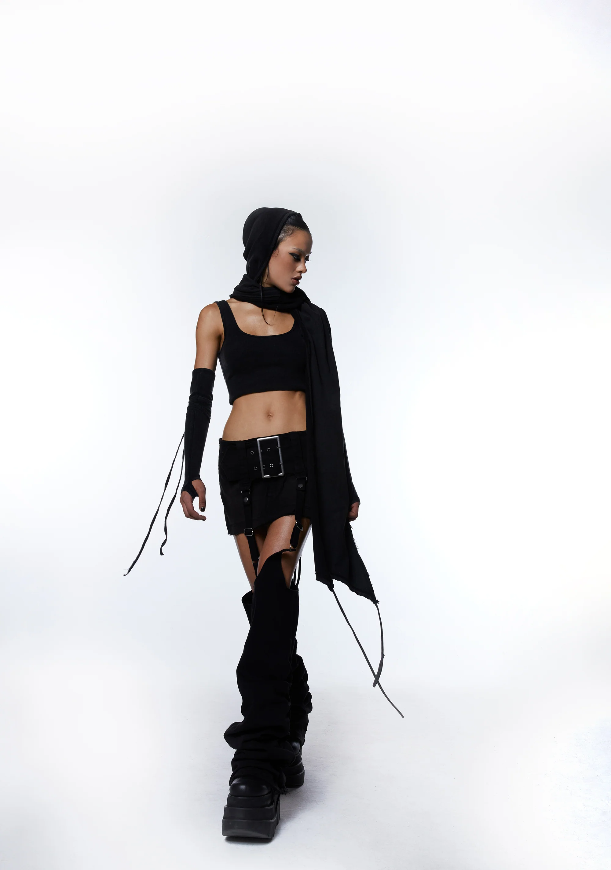Downbeat Mini Skirt With Leg Warmers - Image 8